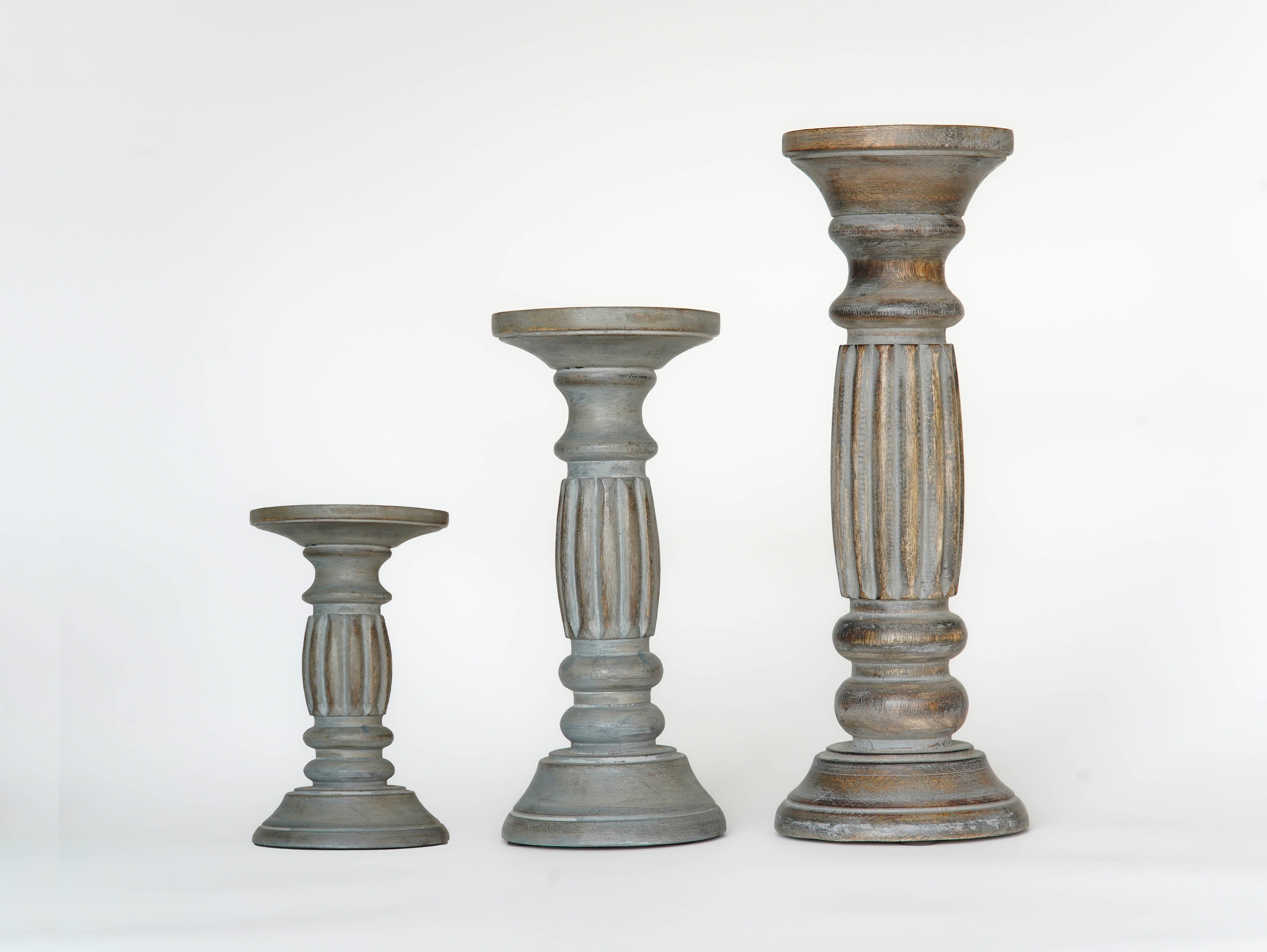 Ionic Pillar Candle Holder - Antique Dusk