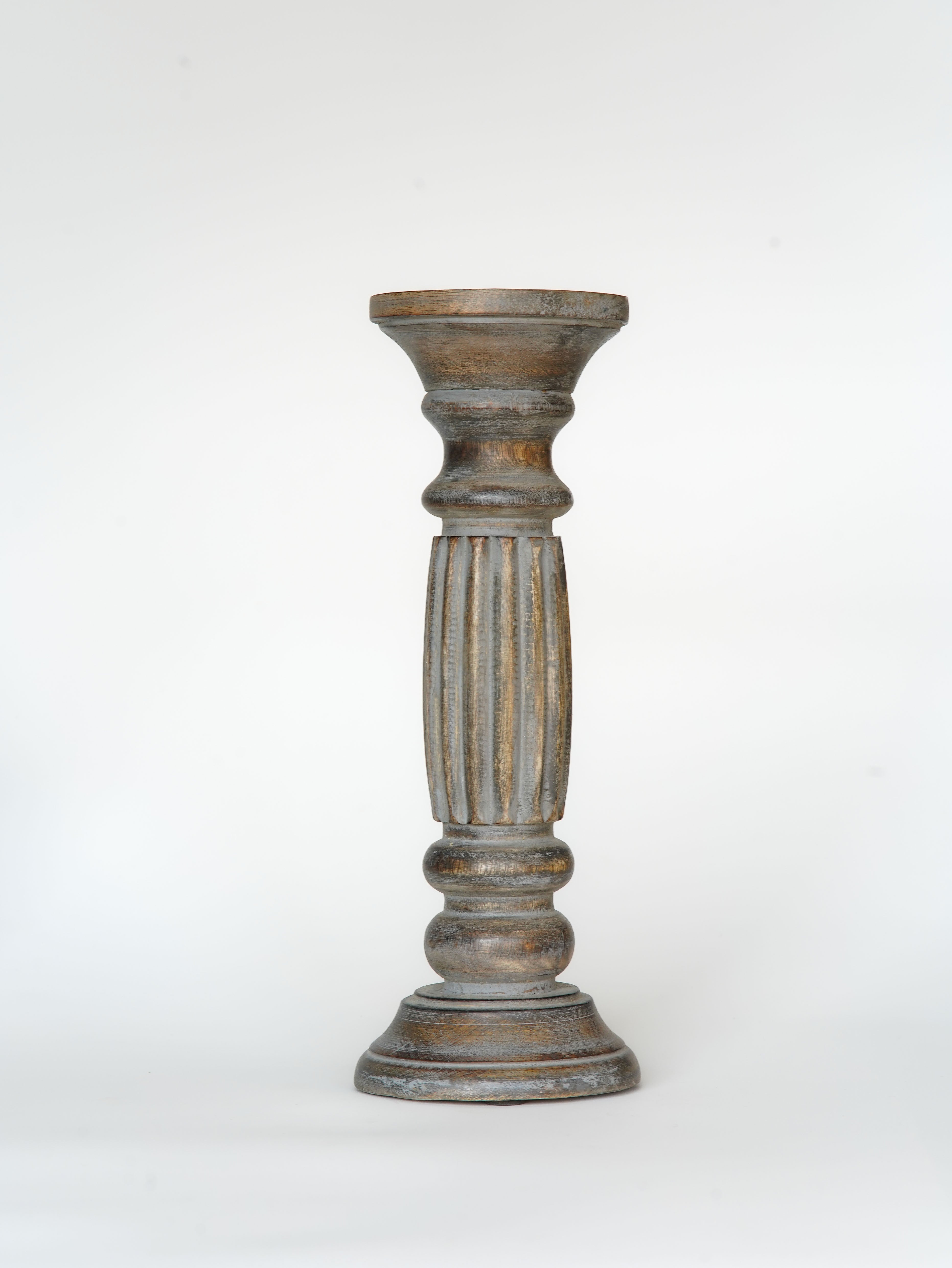 Ionic Pillar Candle Holder - Antique Dusk