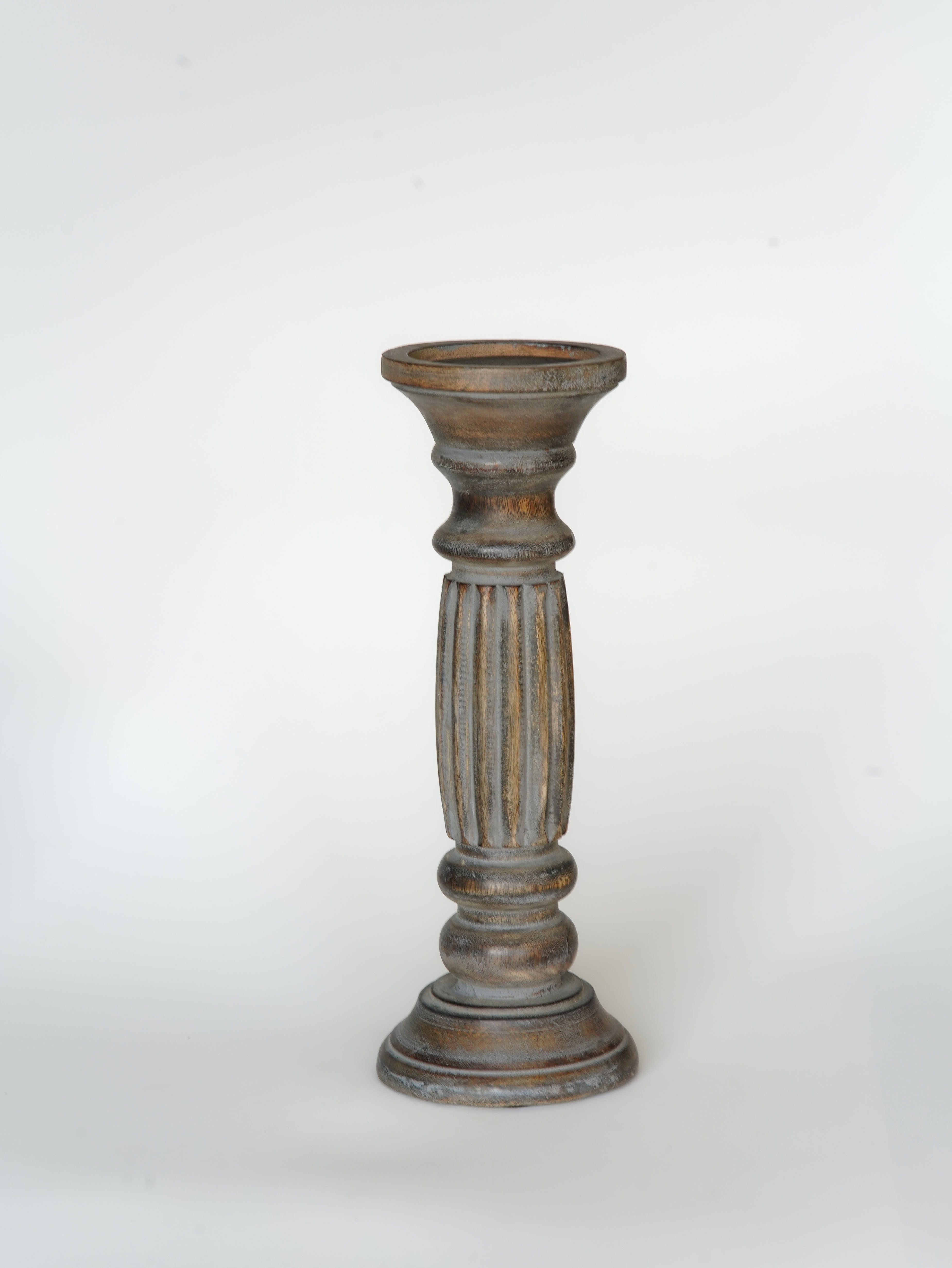 Ionic Pillar Candle Holder - Antique Dusk