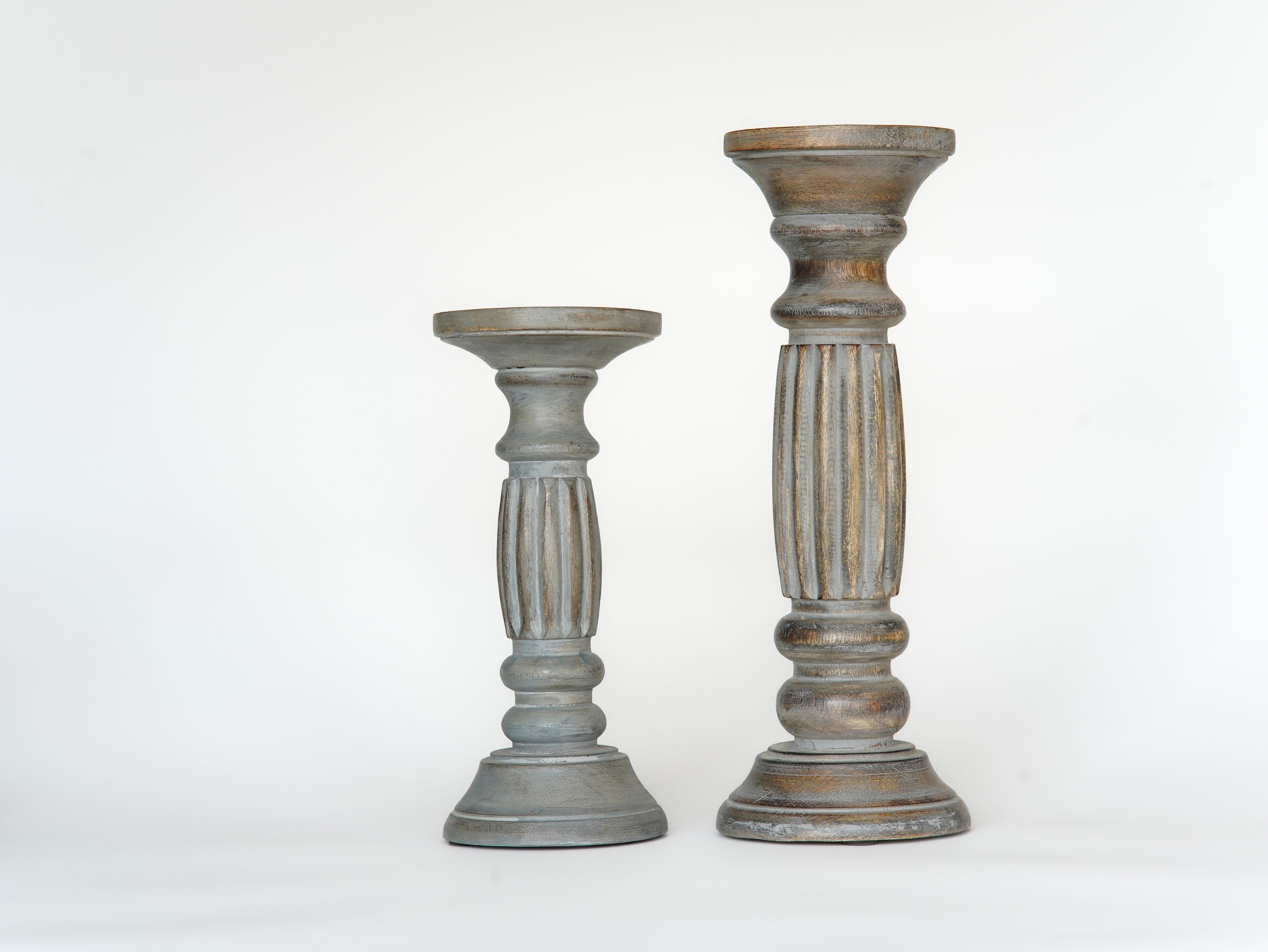 Ionic Pillar Candle Holder - Antique Dusk