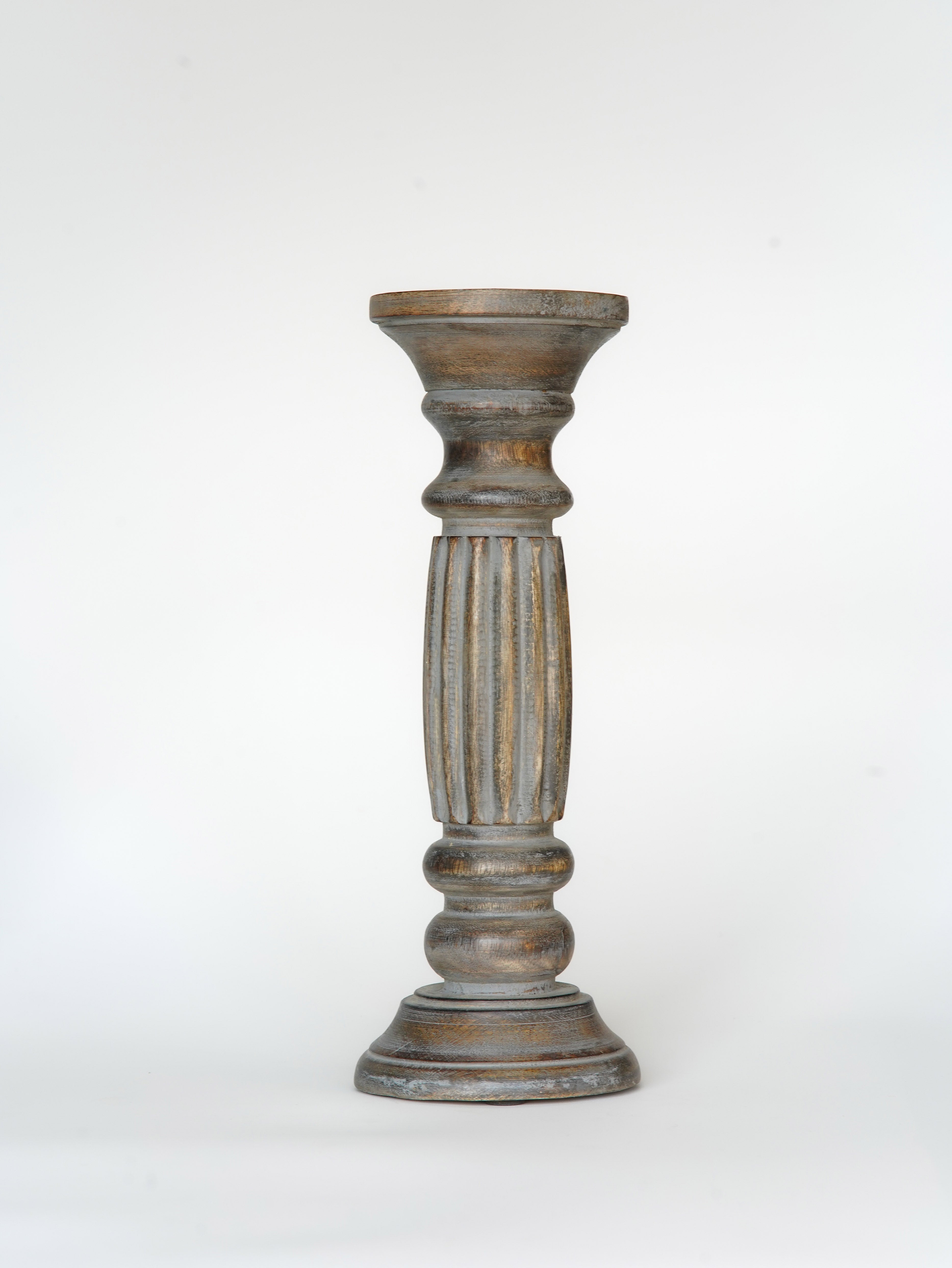 Ionic Pillar Candle Holder - Antique Dusk