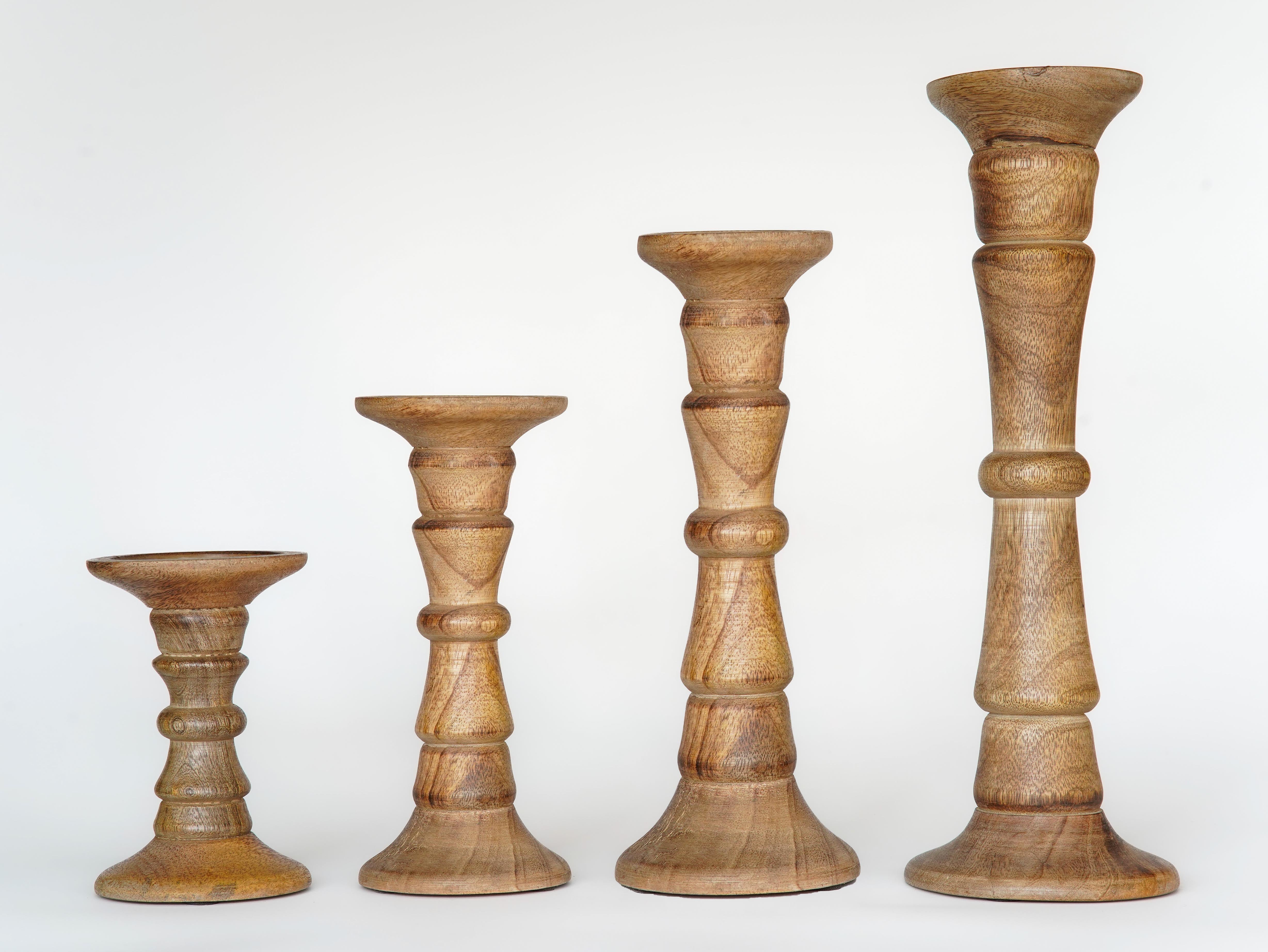 Turnwood Pillar Candle Holder