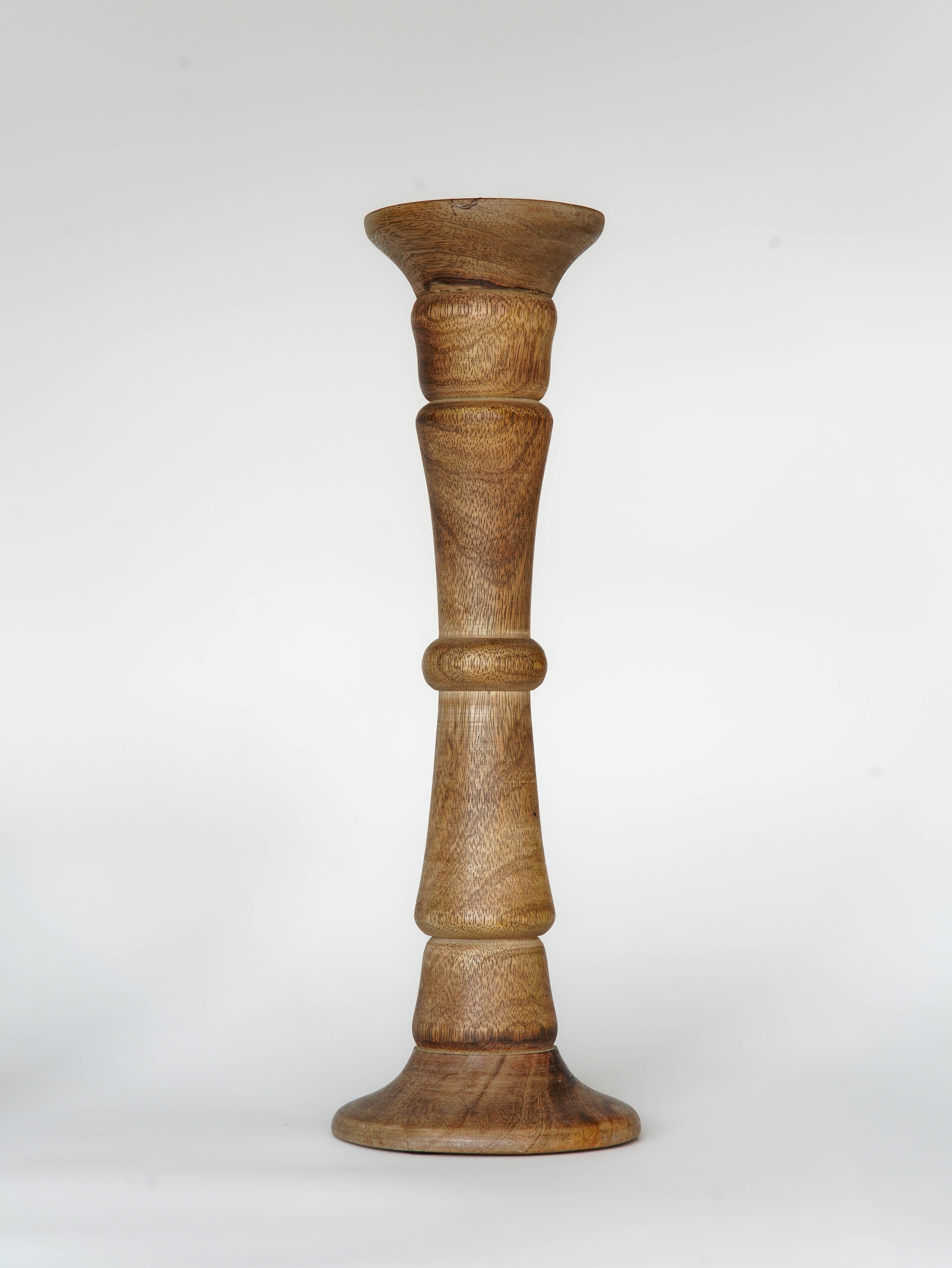 Turnwood Pillar Candle Holder