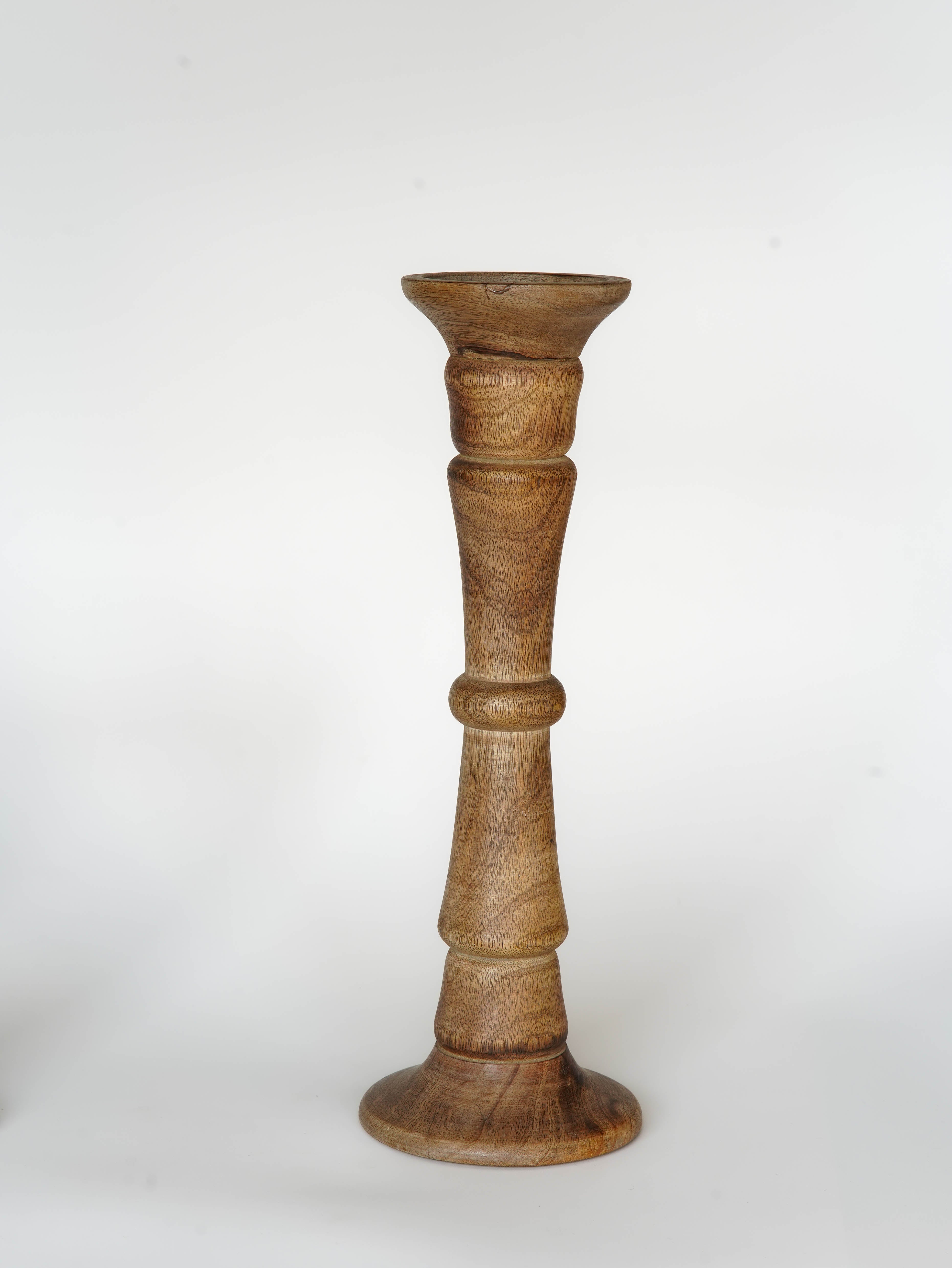 Turnwood Pillar Candle Holder