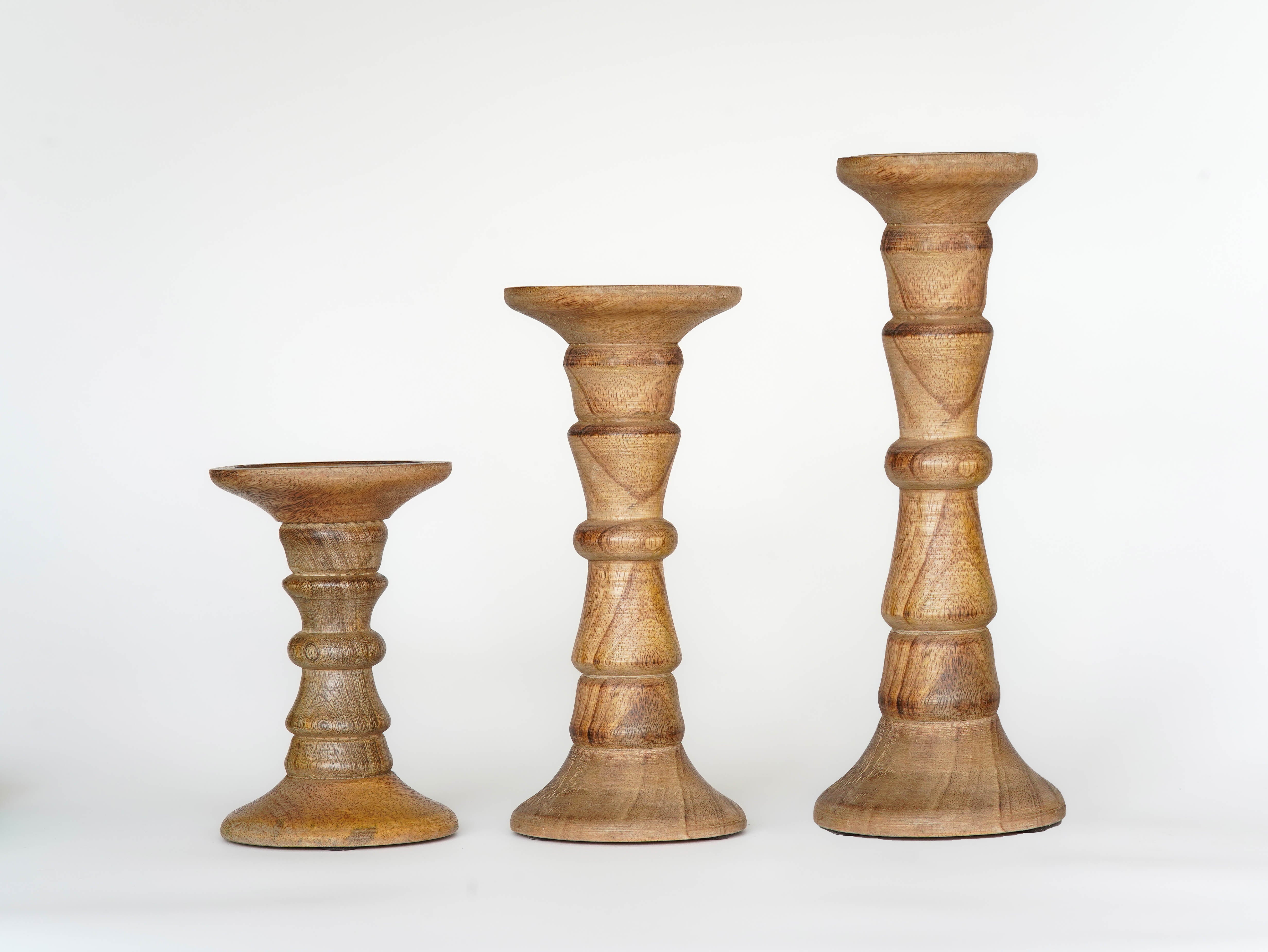Turnwood Pillar Candle Holder