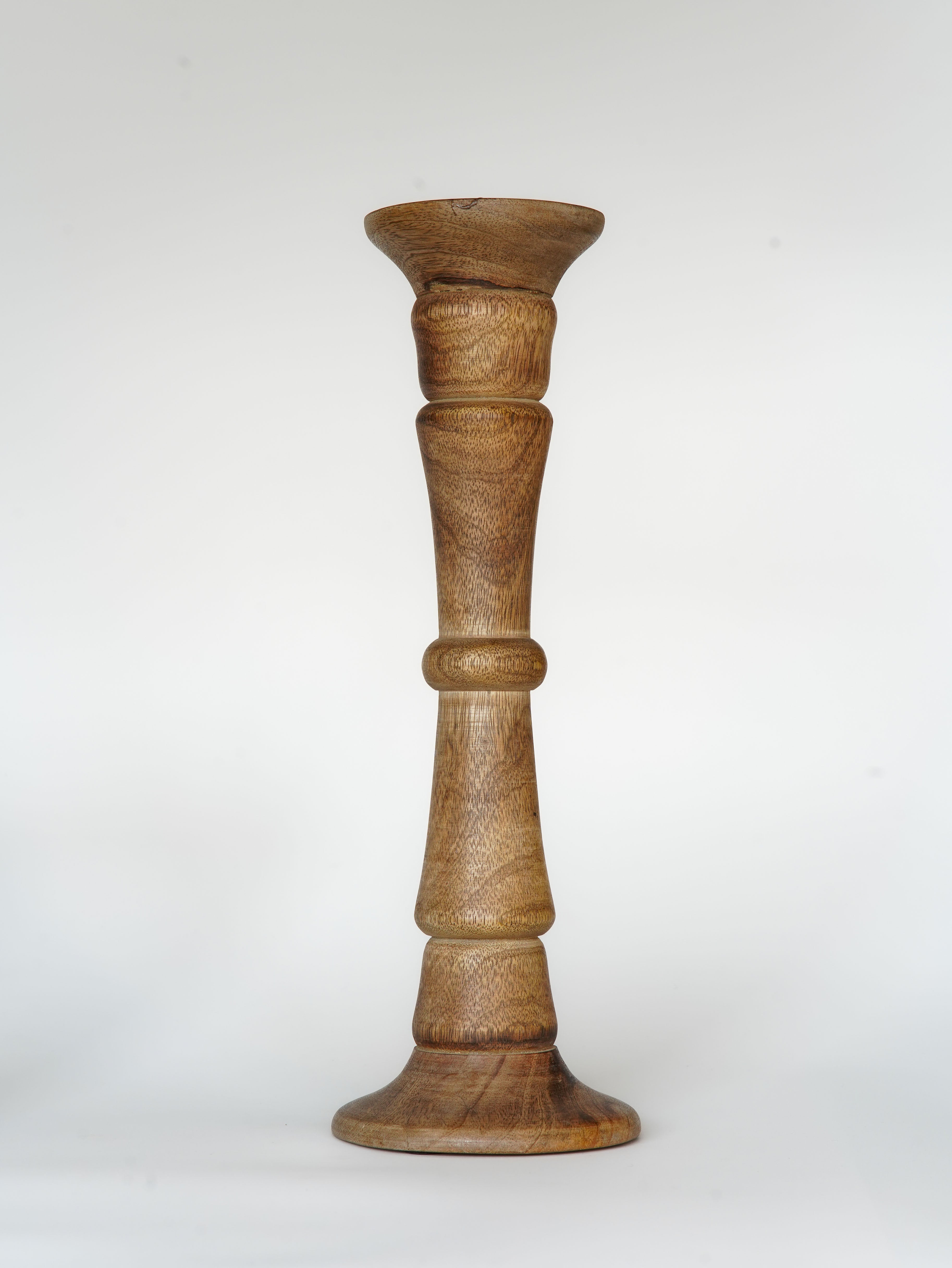 Turnwood Pillar Candle Holder