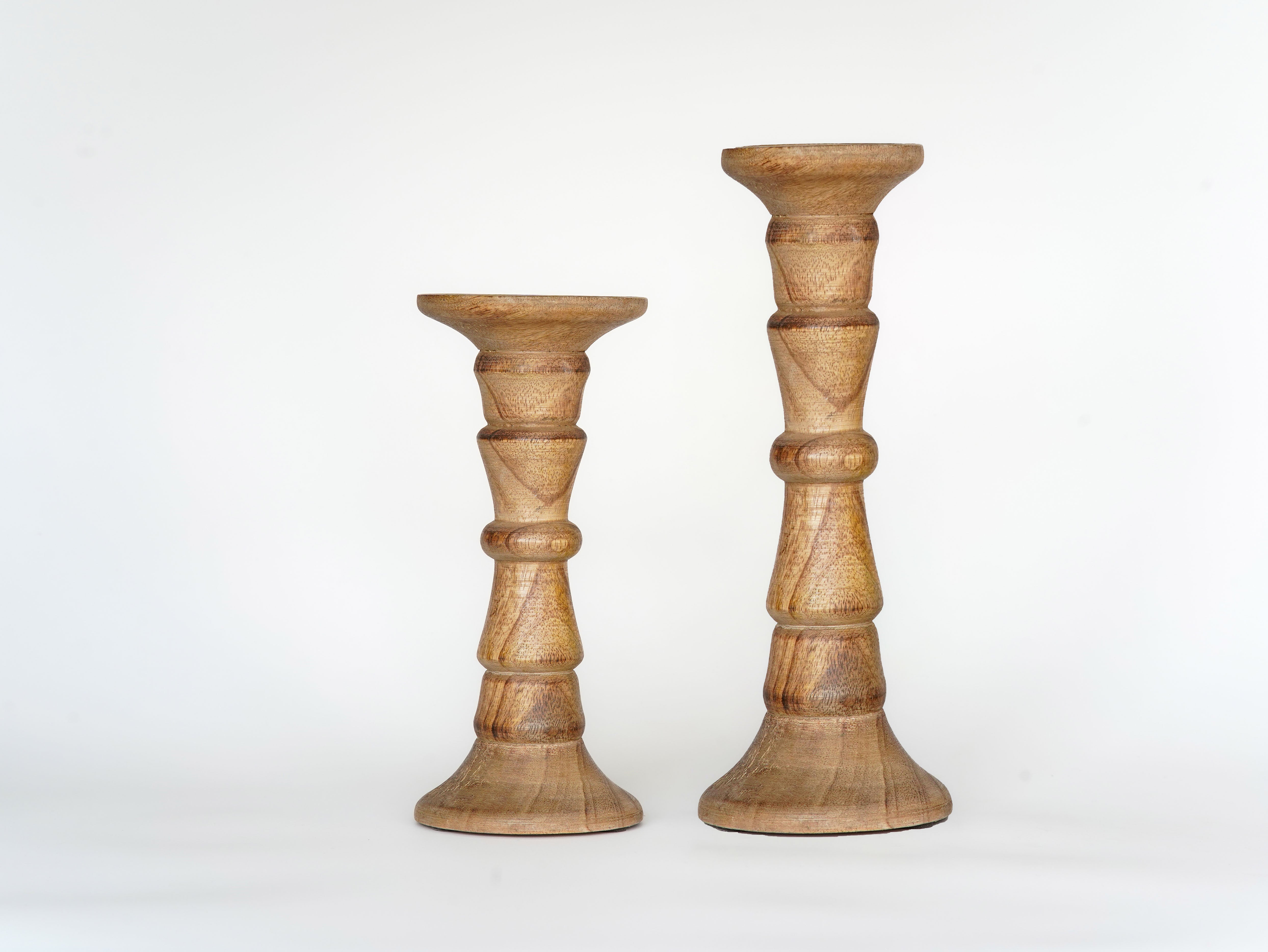Turnwood Pillar Candle Holder