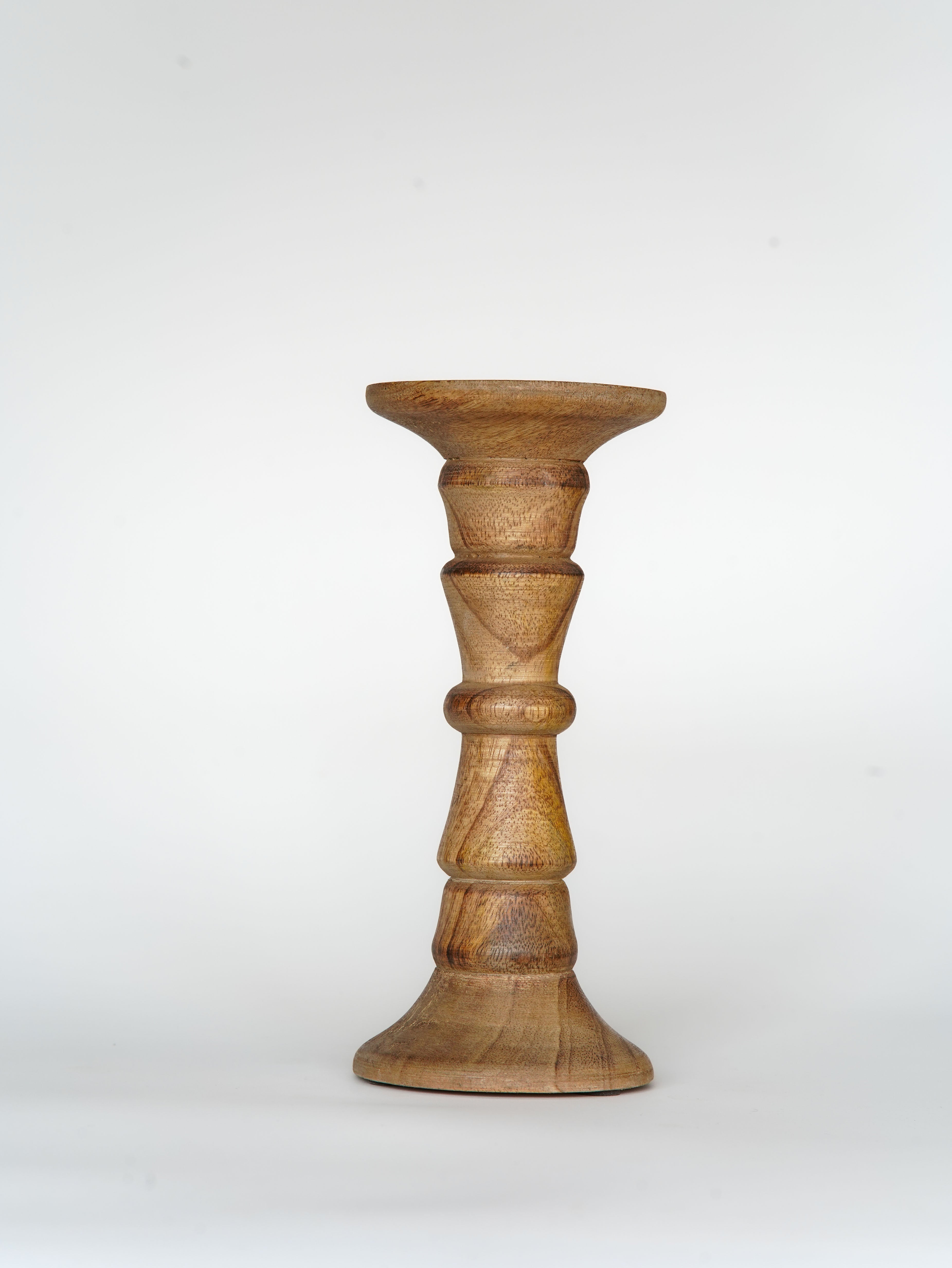Turnwood Pillar Candle Holder
