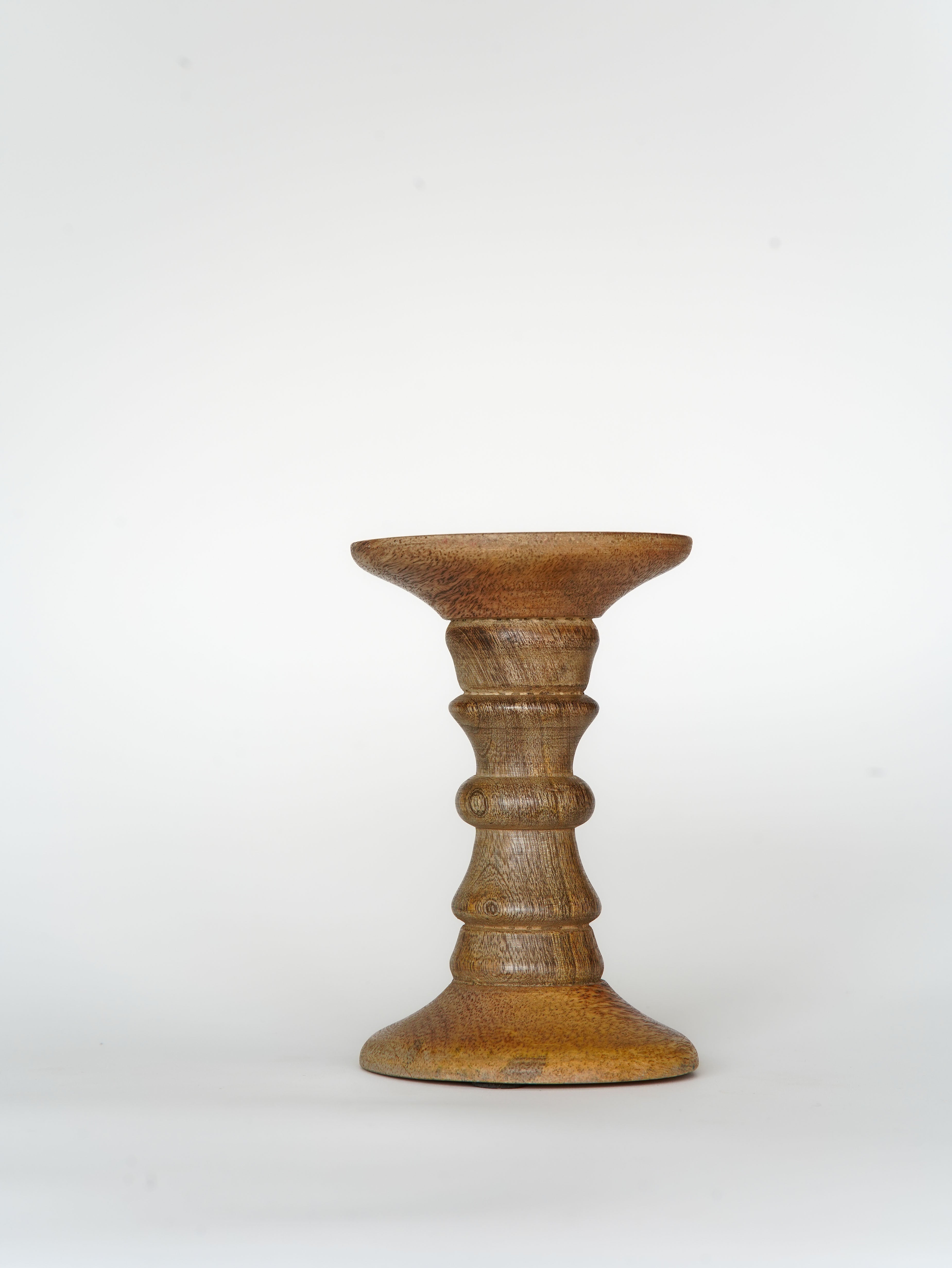 Turnwood Pillar Candle Holder
