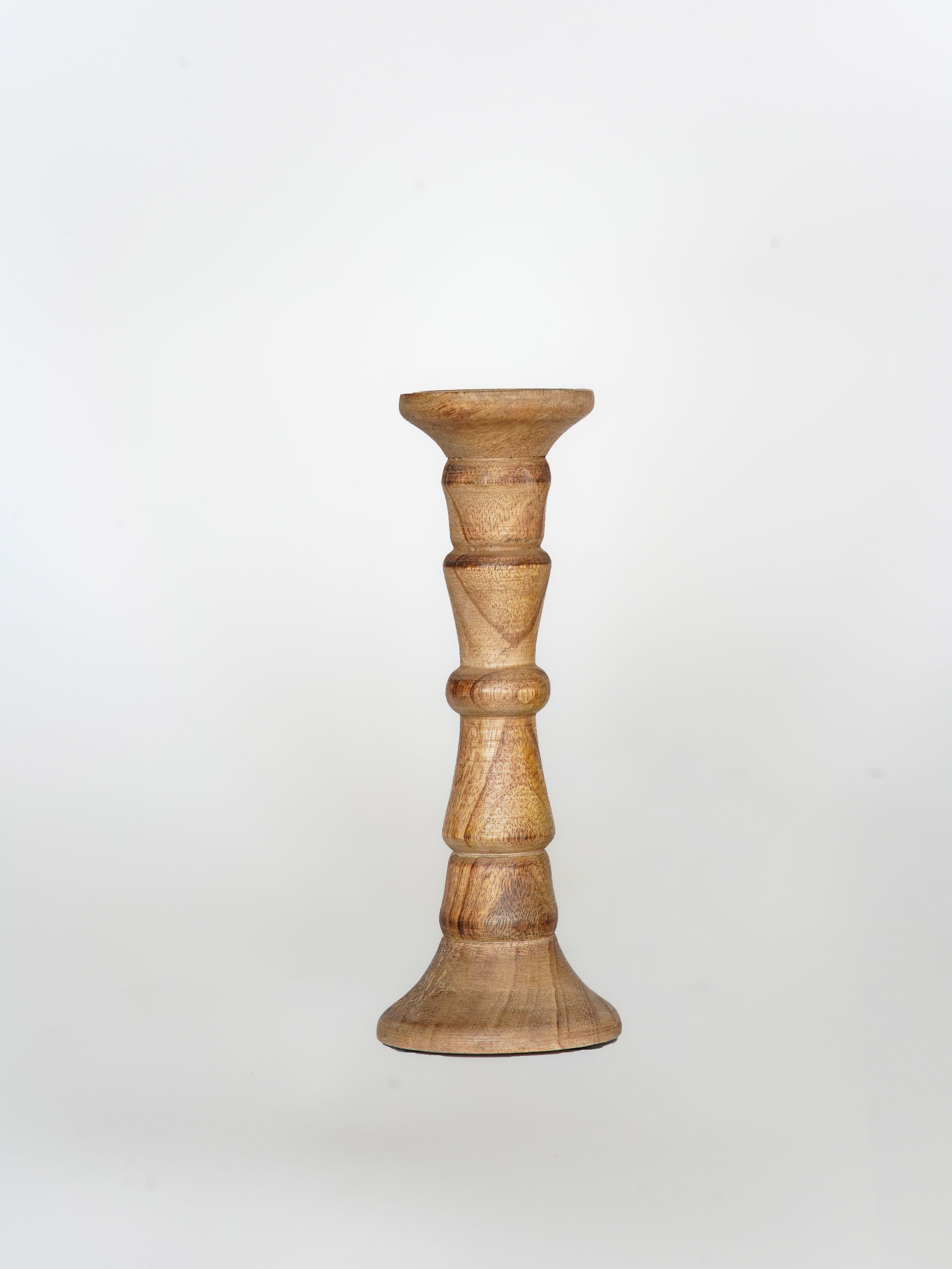 Turnwood Pillar Candle Holder