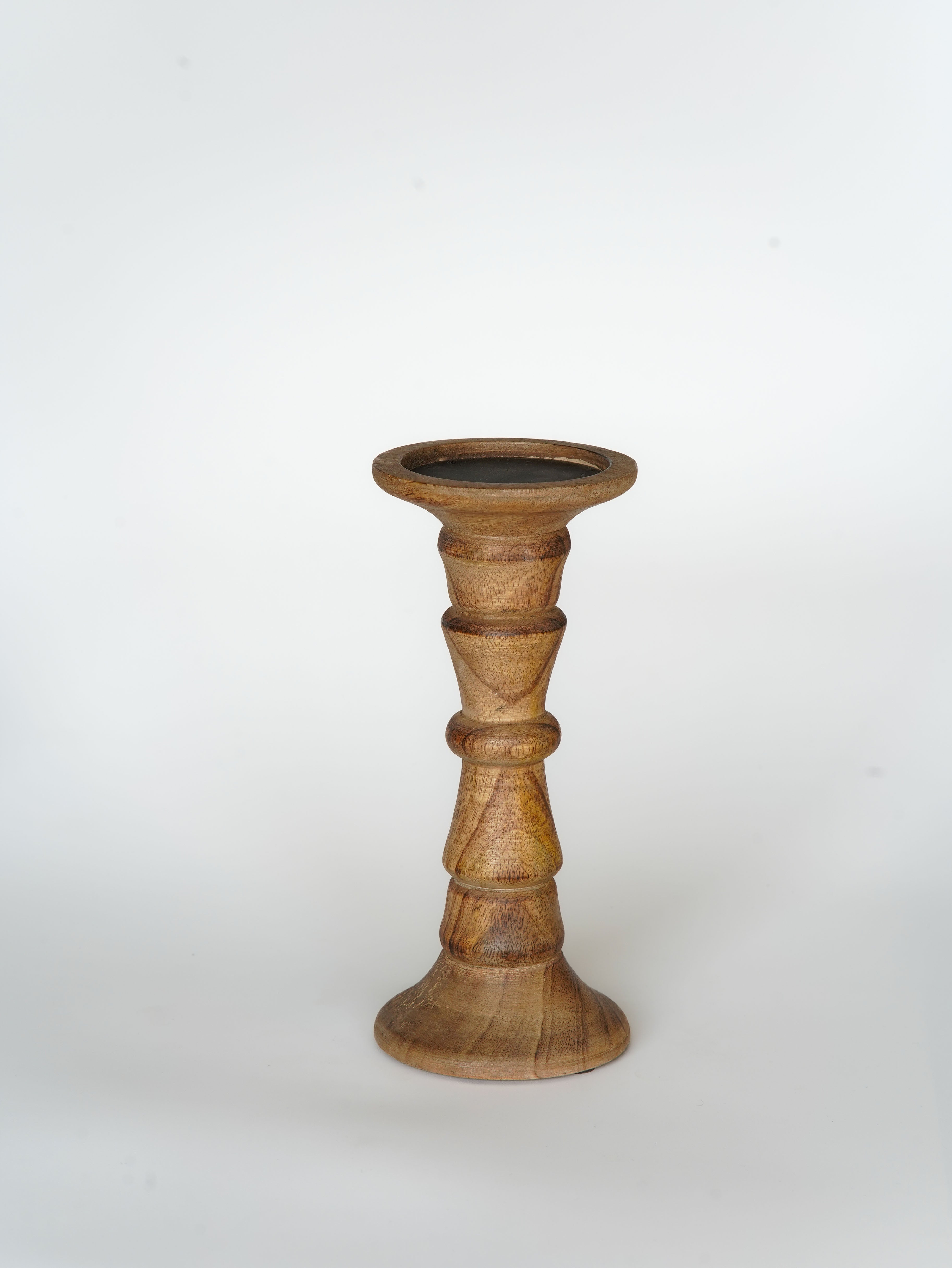 Turnwood Pillar Candle Holder