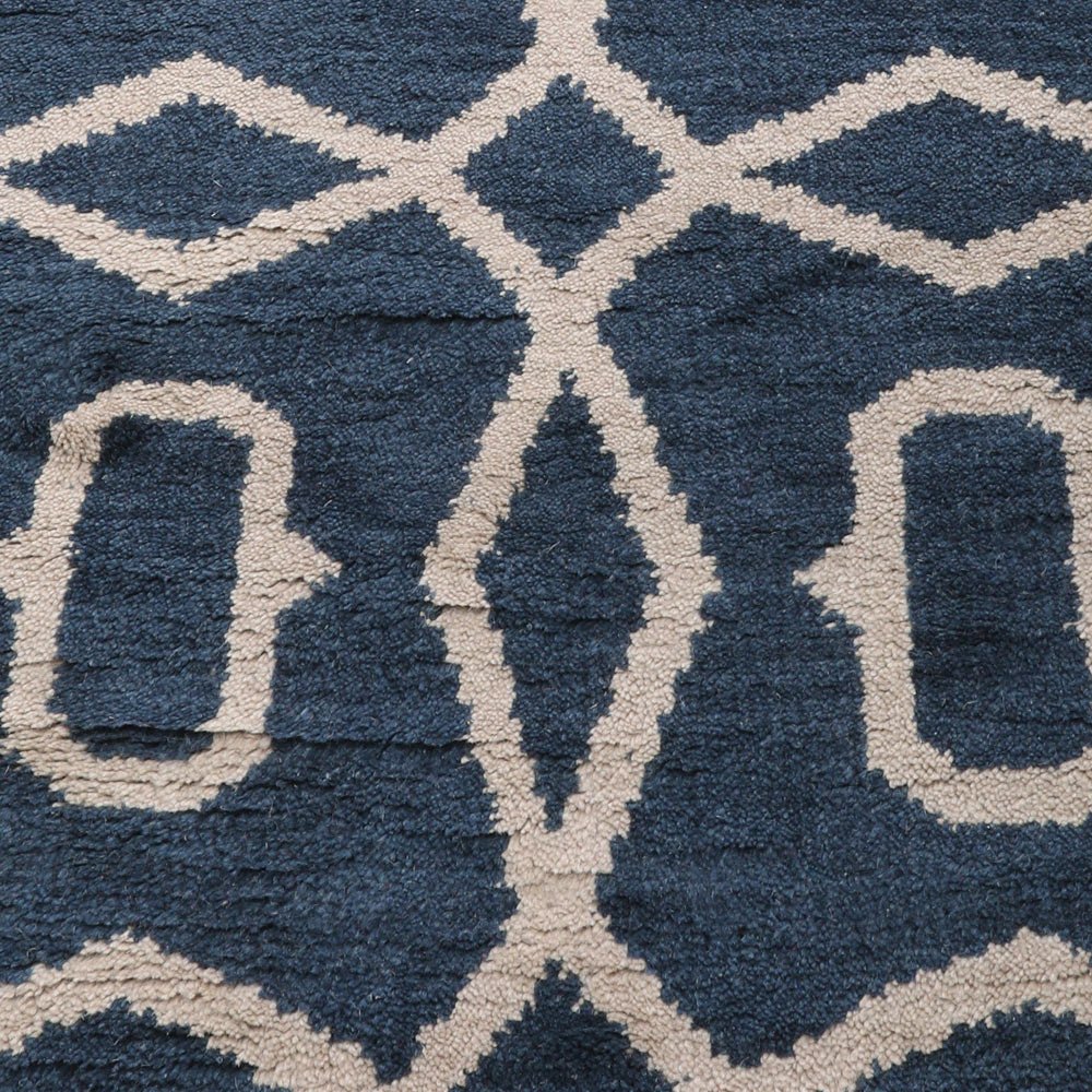 Azure Hand Knotted Wool Blue Area Rug - BBH HOMES LLC