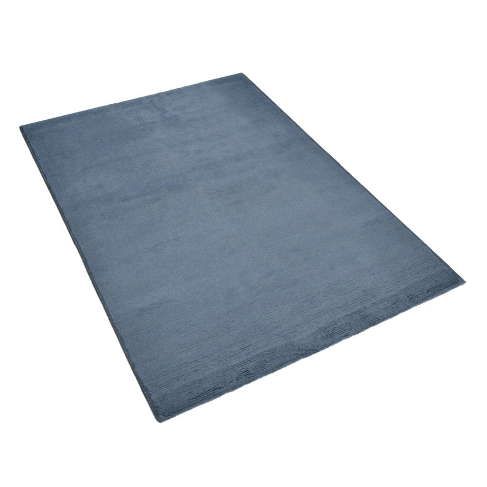 Blue Hand Knotted Tibbati Wool Rug - BBH HOMES LLC