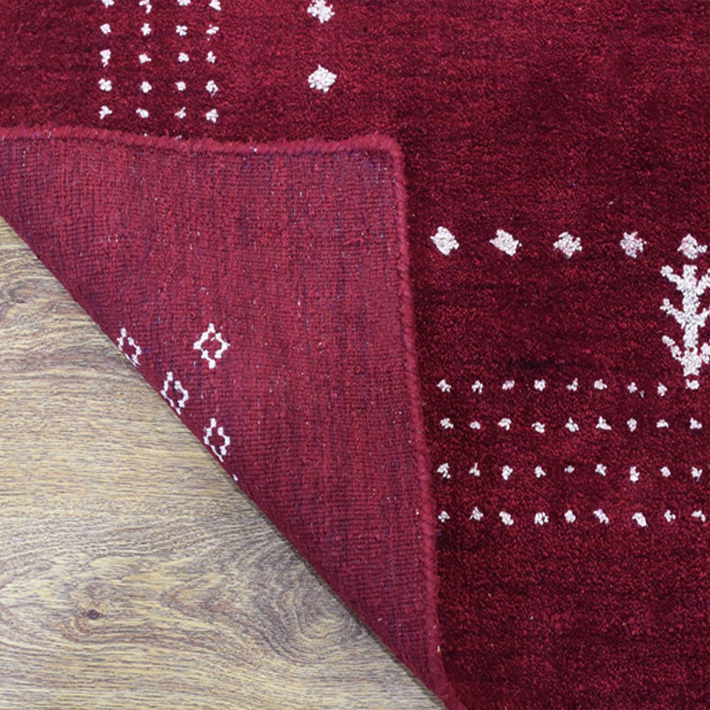 Bria Hand Knotted Silk & Wool Red Area Rug - BBH HOMES LLC