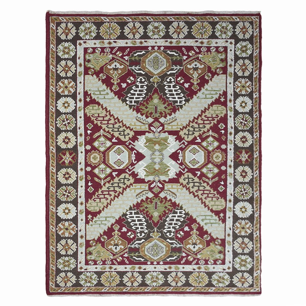 Chandrika Hand Knotted Sumak Wool Rug - BBH HOMES LLC
