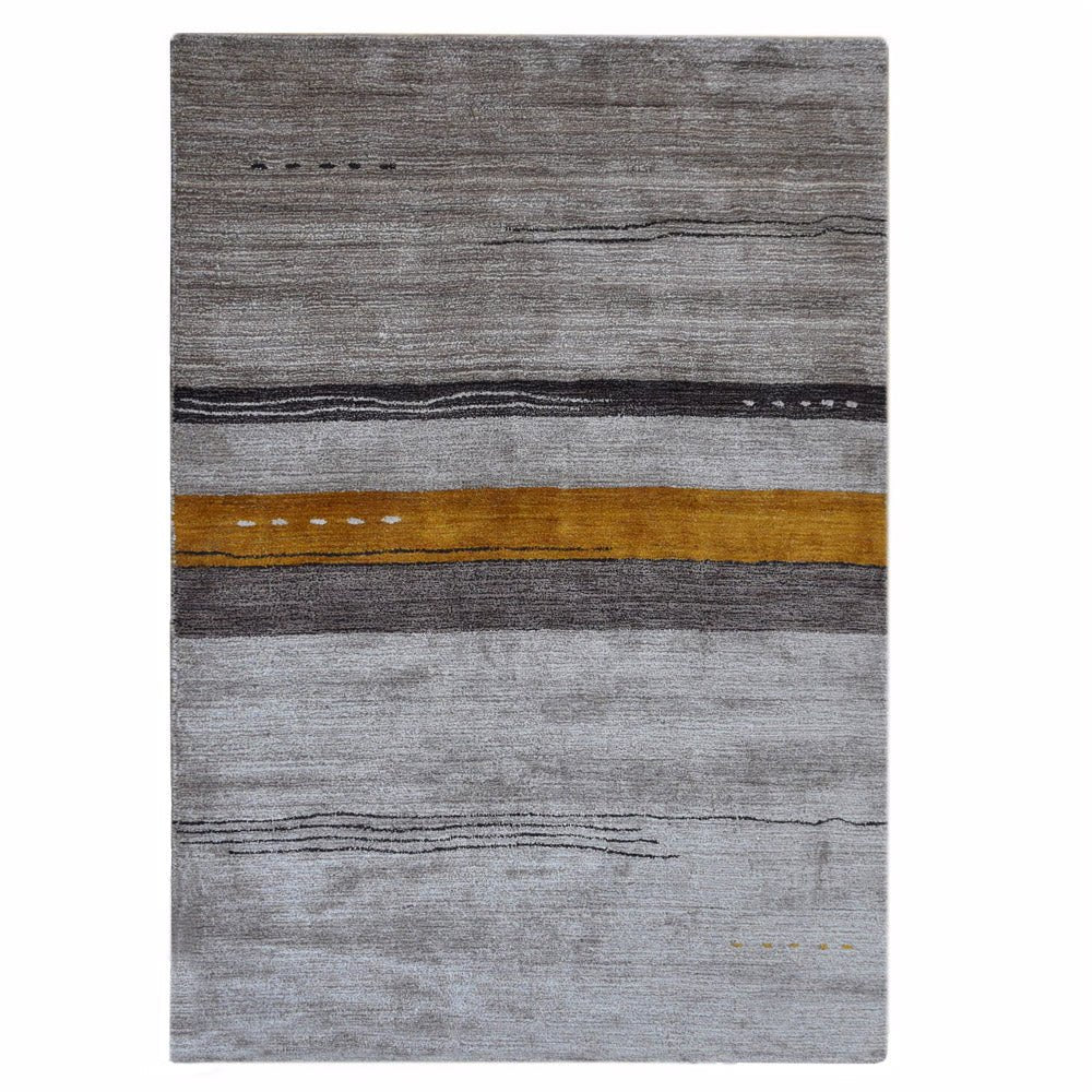 Flores Hand Knotted Loom Silk Mix Area Rug - BBH HOMES LLC