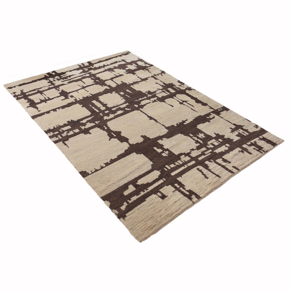 Ian Hand Knotted Wool Beige Area Rug - BBH HOMES LLC