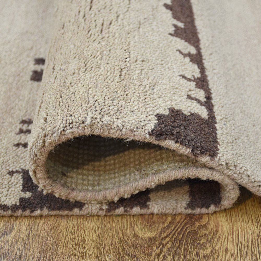 Ian Hand Knotted Wool Beige Area Rug - BBH HOMES LLC