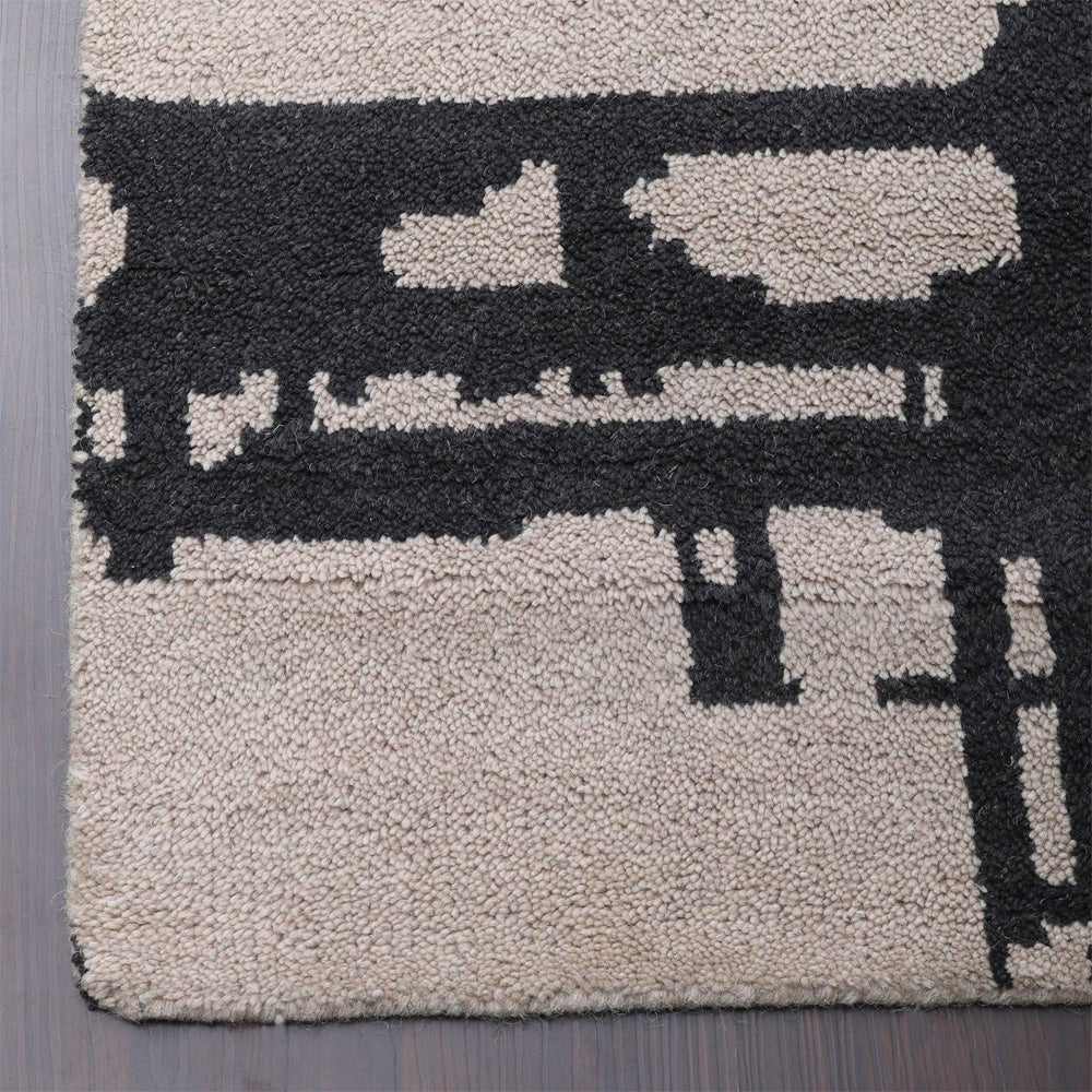 Ian Hand Knotted Wool Charcoal Area Rug - BBH HOMES LLC