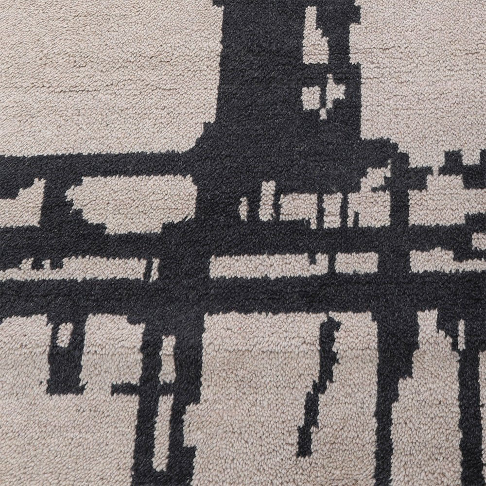 Ian Hand Knotted Wool Charcoal Area Rug - BBH HOMES LLC