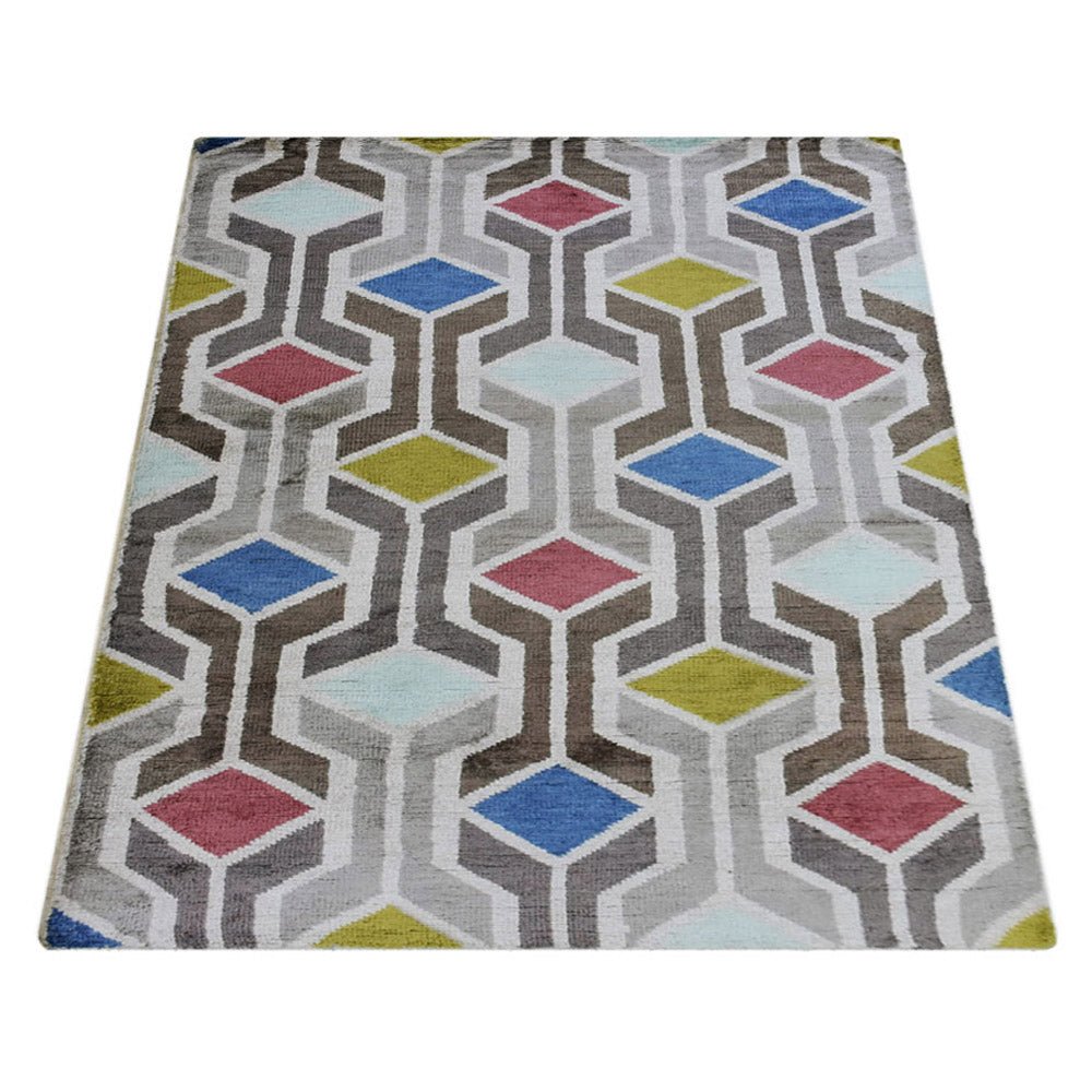 Nafpaktos Hand Knotted Viscose Area Rug - BBH HOMES LLC