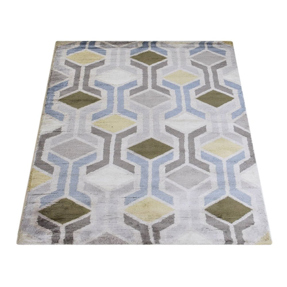 Qasigiannguit Hand Knotted Viscose Area Rug - BBH HOMES LLC