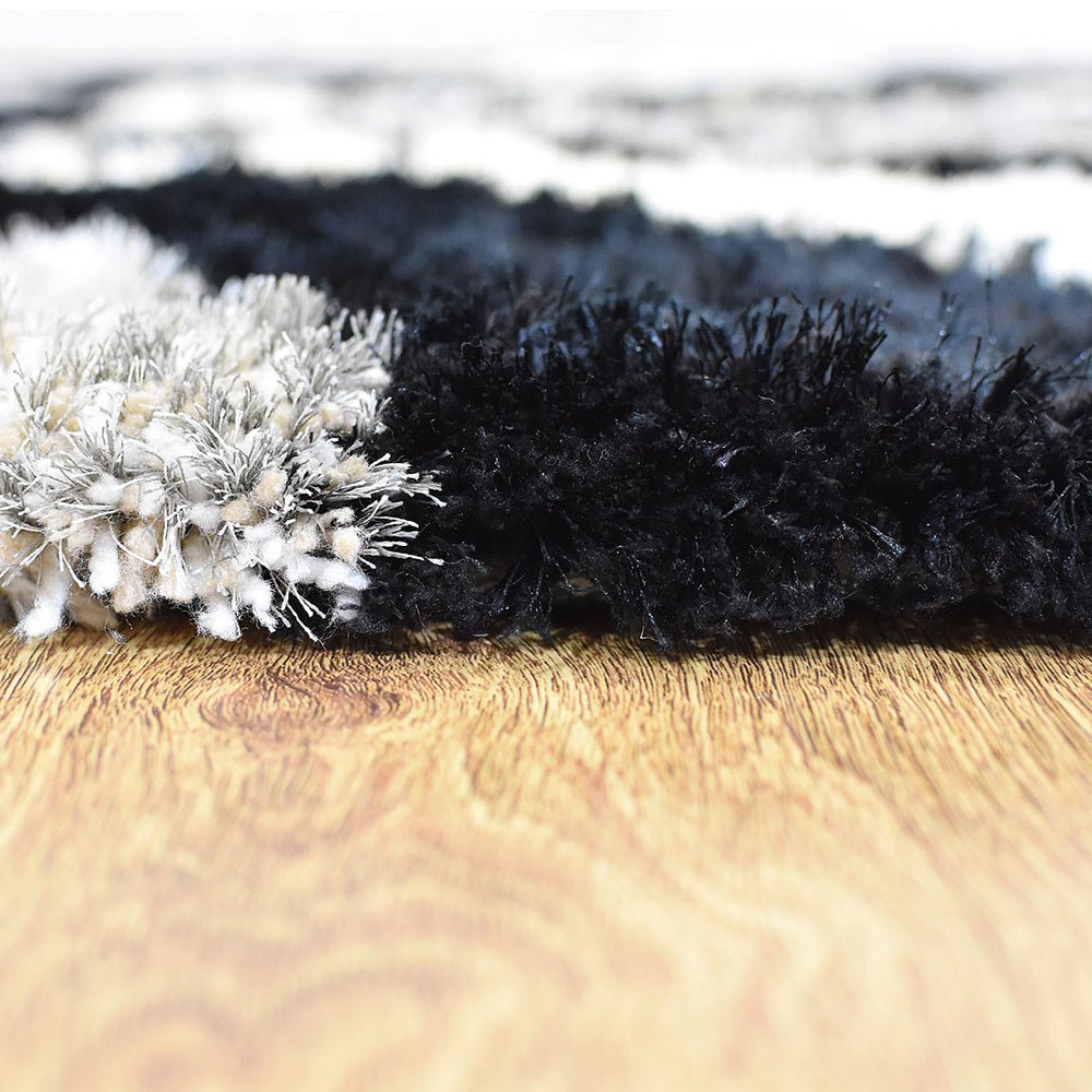 Swirl Hand Tufted Shag Polyester Rug - BBH HOMES LLC