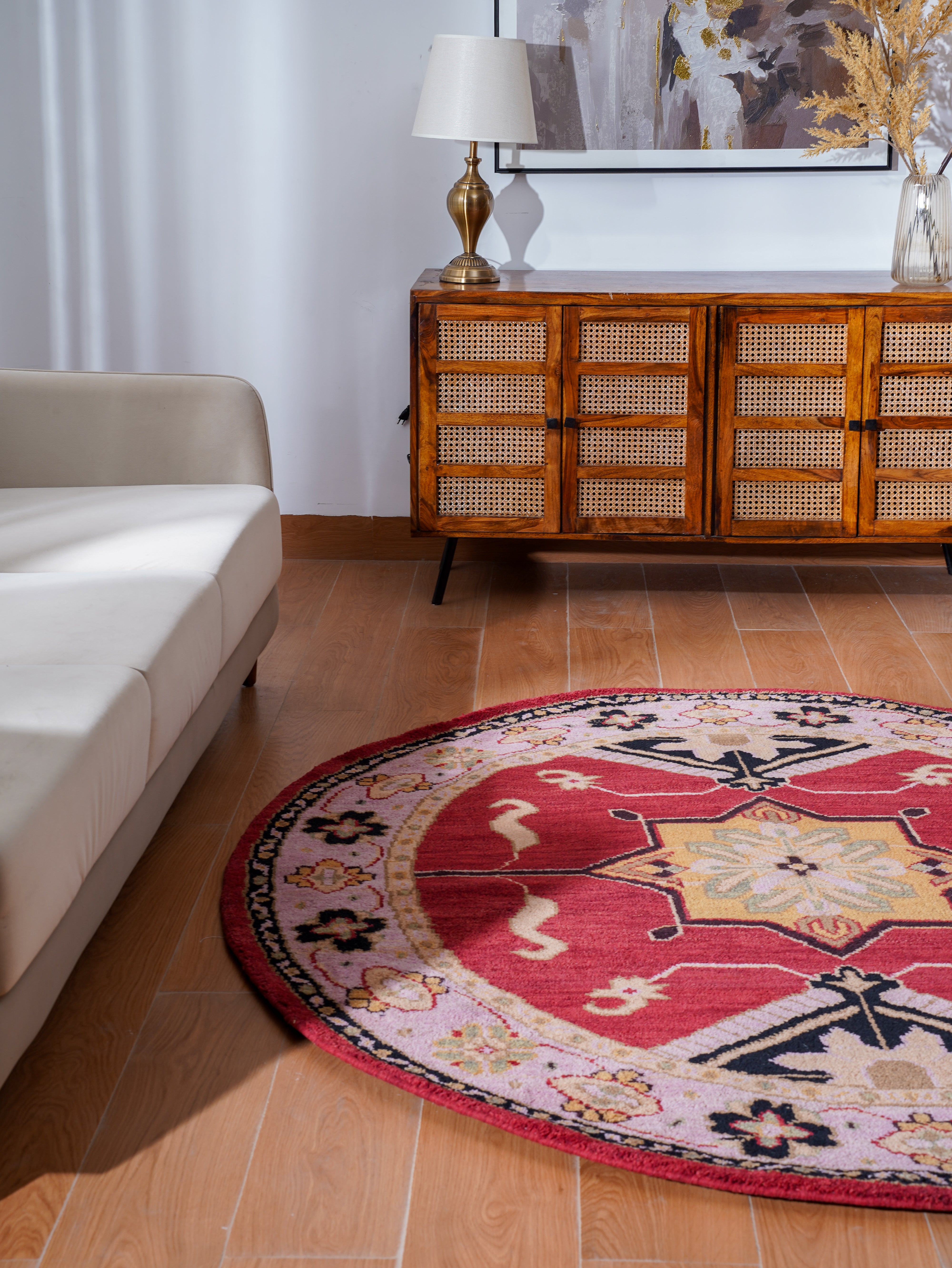 Pankaja Hand Knotted Afghan Wool & Silk Kazak Rug