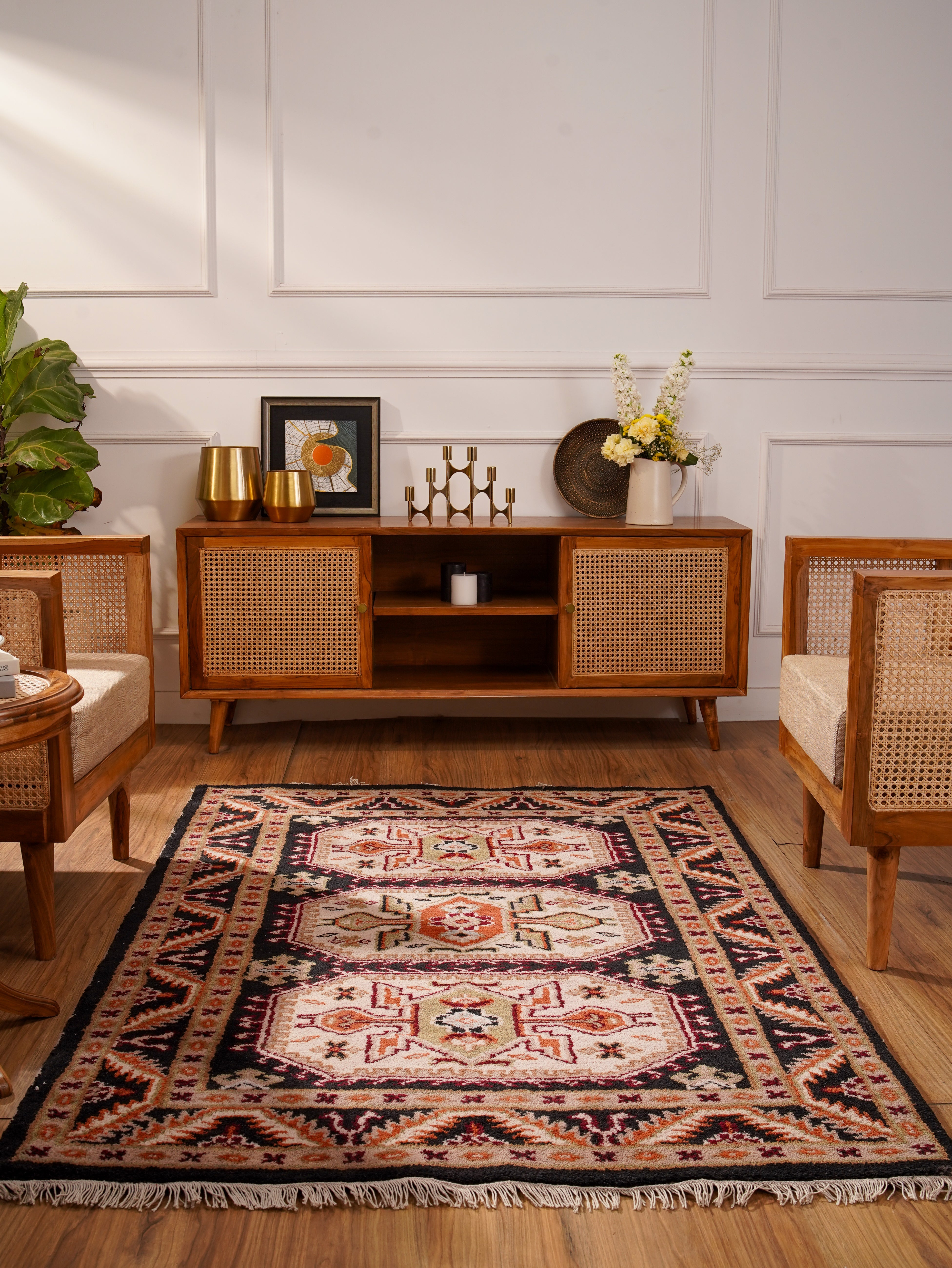 Kavi Hand Knotted Oriental Area Rug