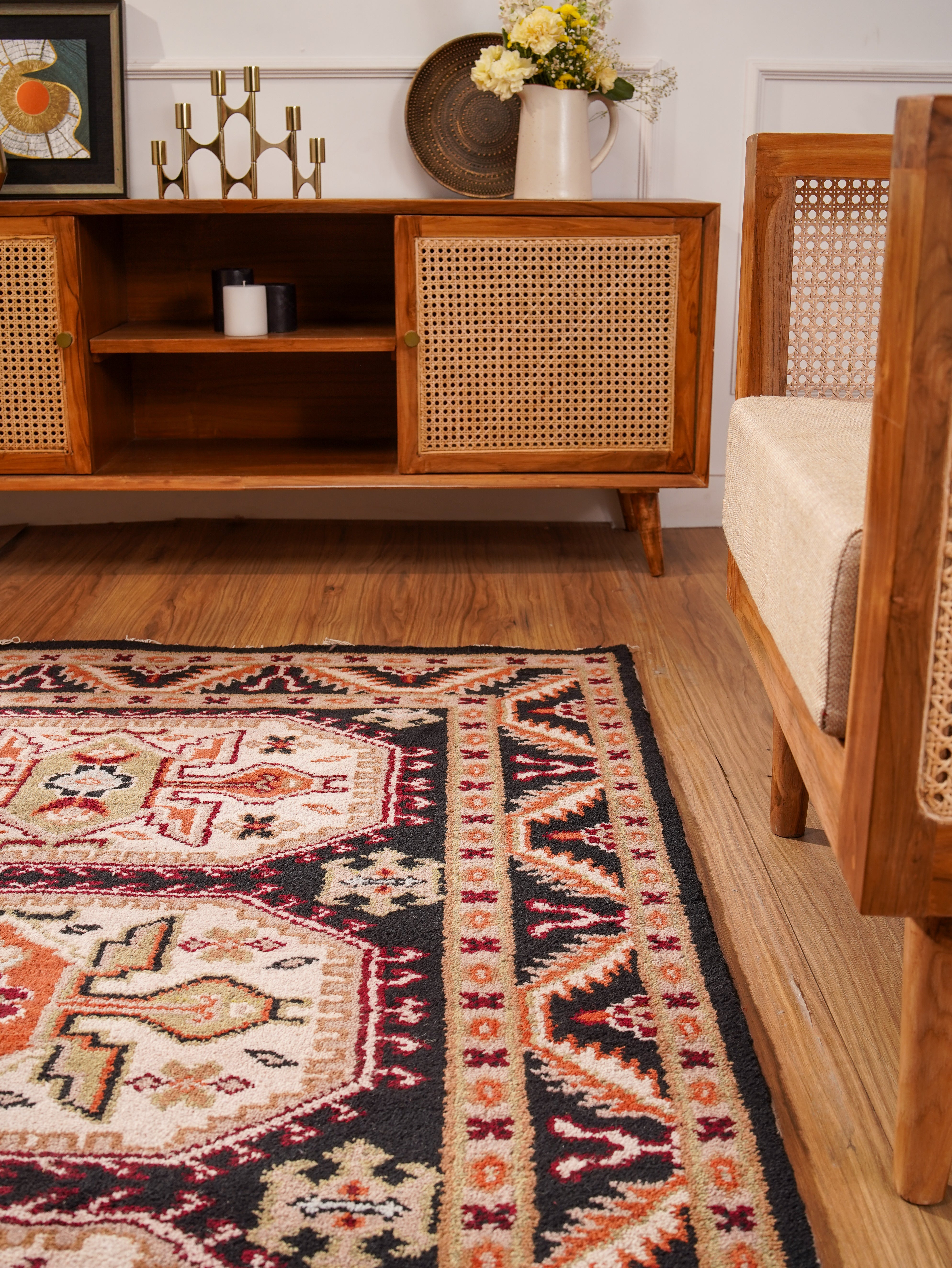 Kavi Hand Knotted Oriental Area Rug
