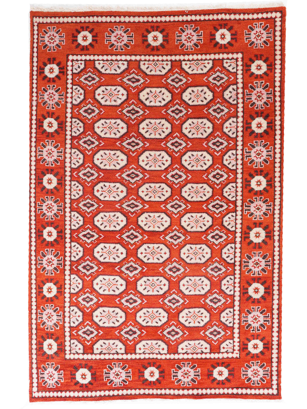 Manjari Hand Knotted Afghan Silk And Wool Area Rug