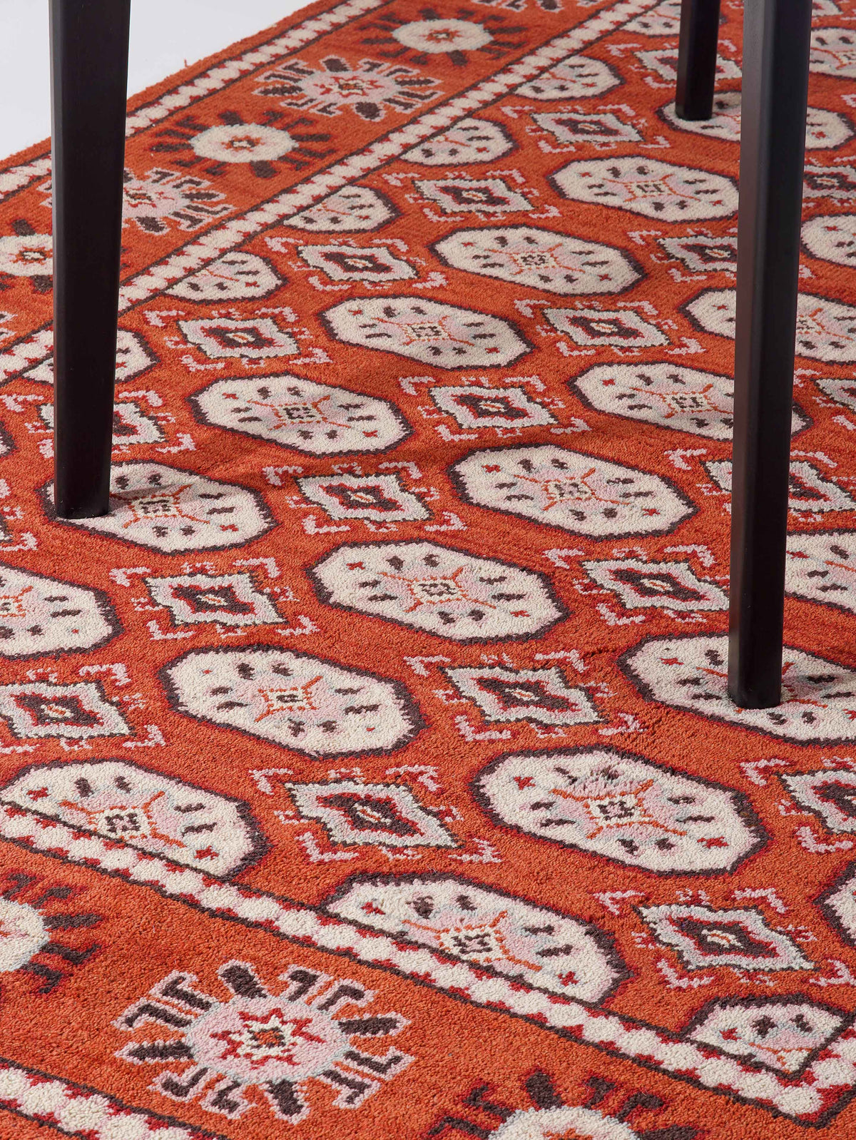 Manjari Hand Knotted Afghan Silk And Wool Area Rug