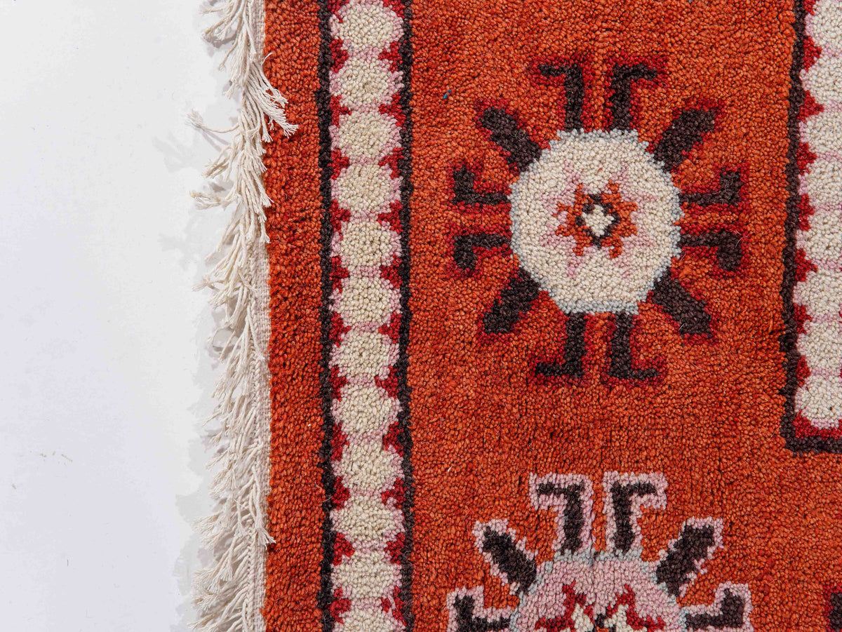Manjari Hand Knotted Afghan Silk And Wool Area Rug
