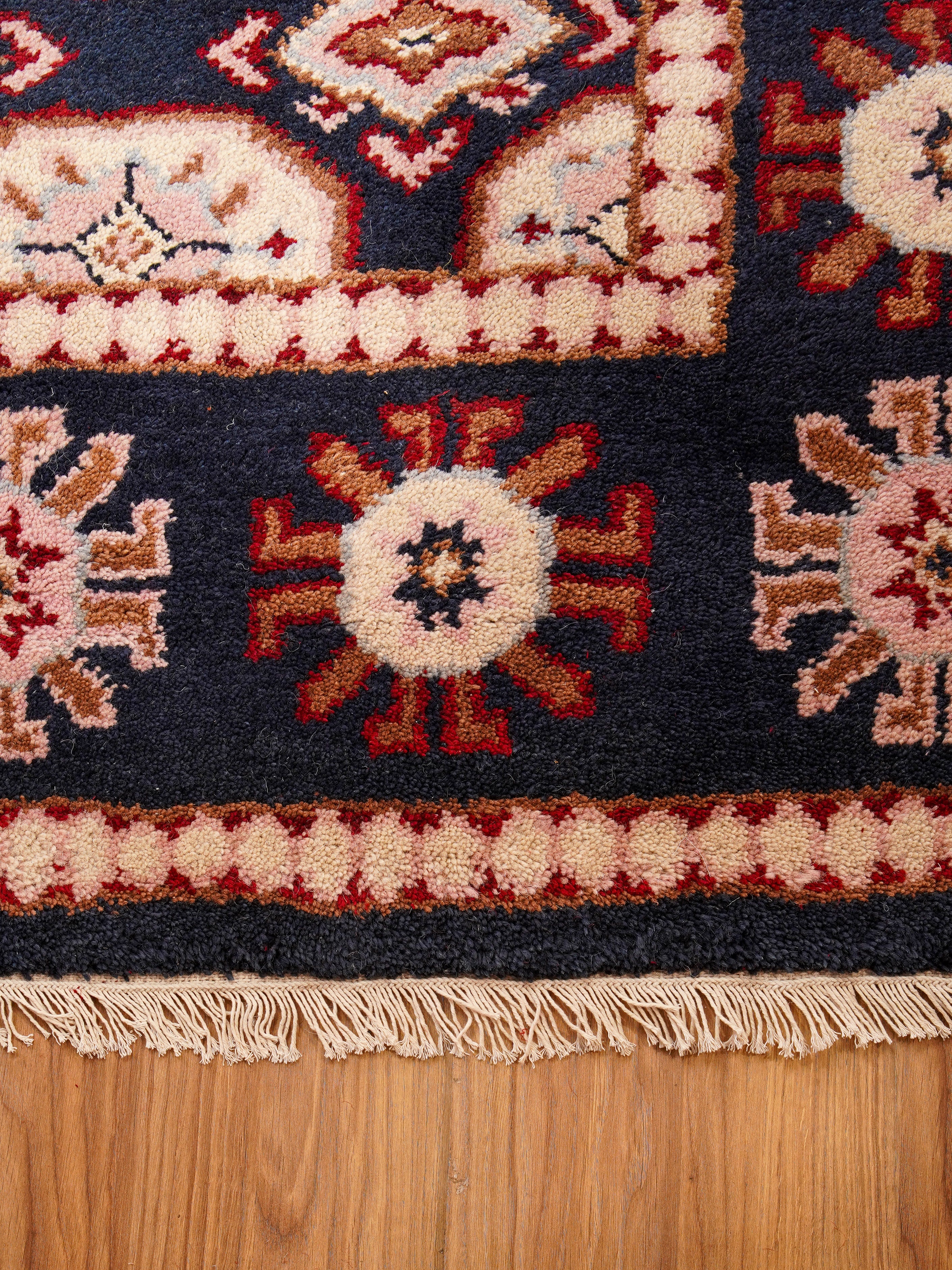 Manjari Hand Knotted Afghan Silk And Wool Area Rug