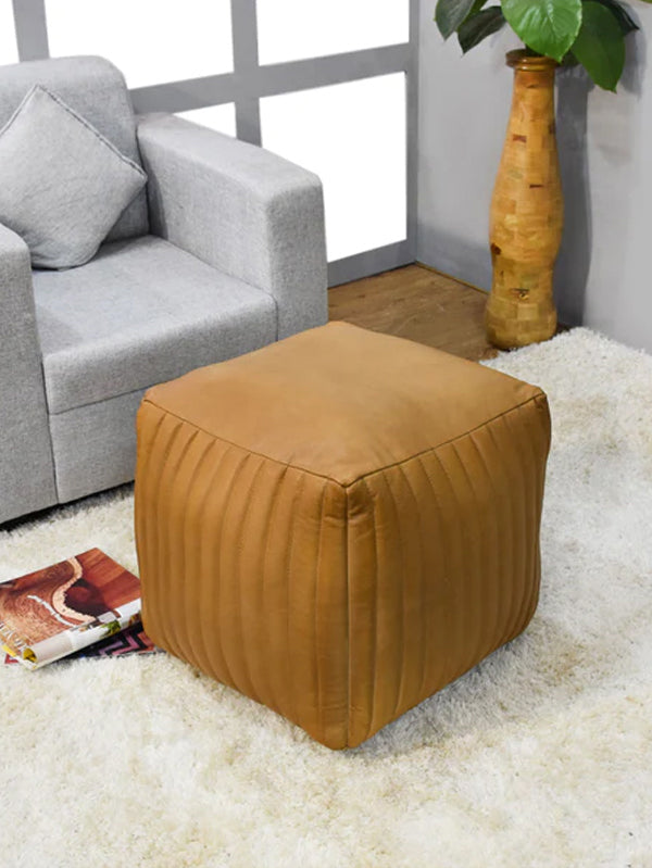 Sandstone Square Pouf