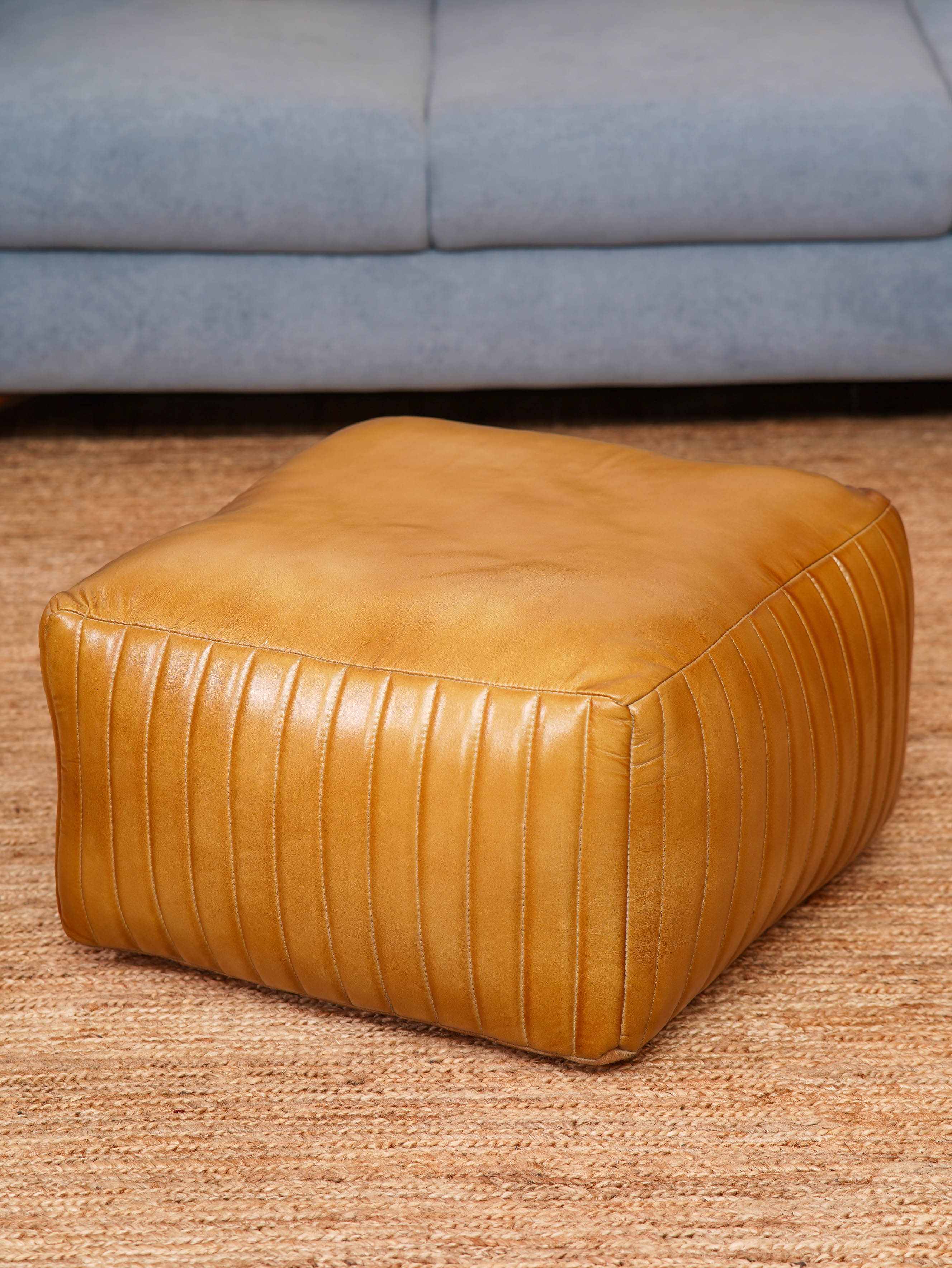 Sandstone Square Pouf