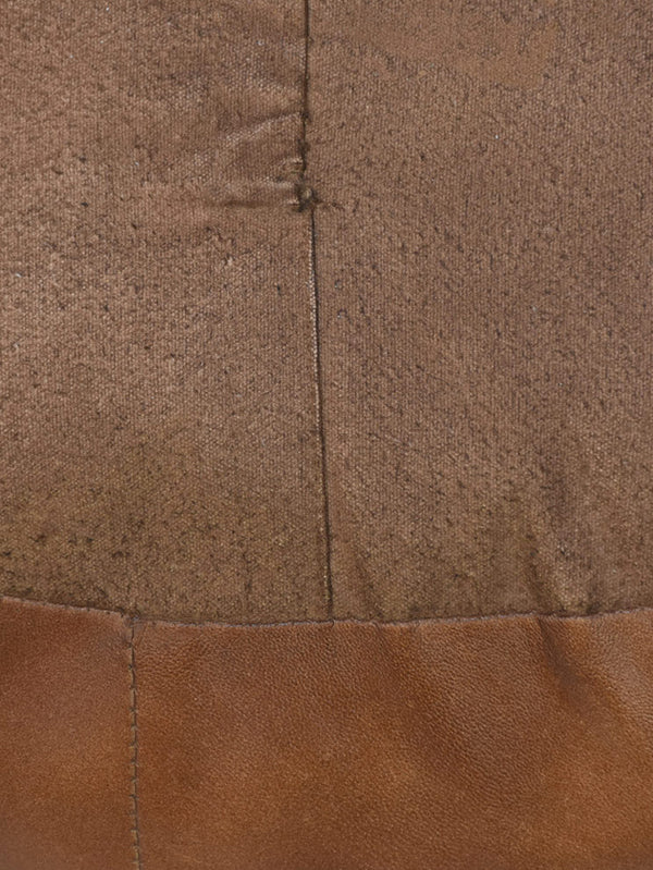 Handmade Buffalo Leather Pouf – Multiple Sizes & Colors | Round or Square | Filled