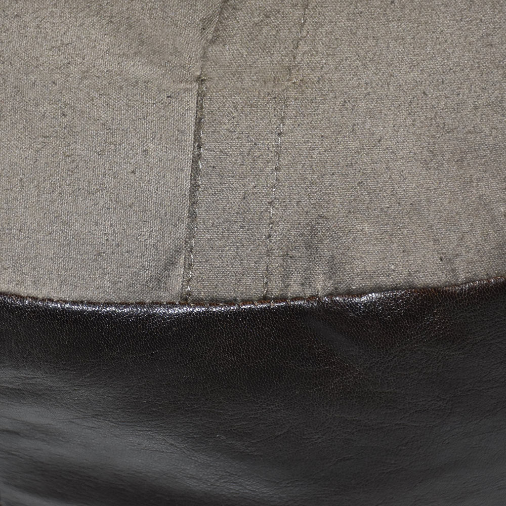 Handmade Buffalo Leather Pouf – Multiple Sizes & Colors | Round or Square | Filled