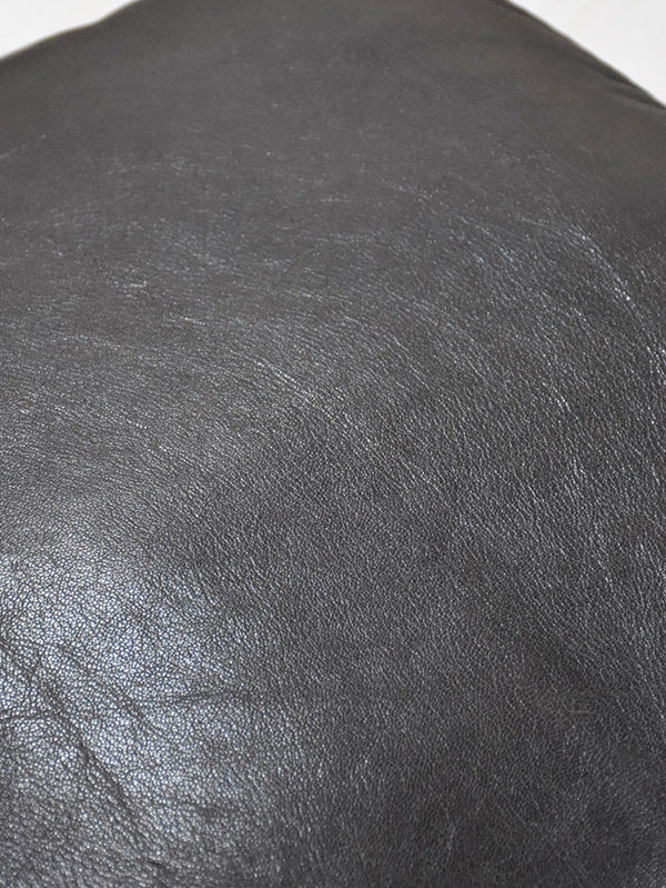 Handmade Buffalo Leather Pouf – Multiple Sizes & Colors | Round or Square | Filled