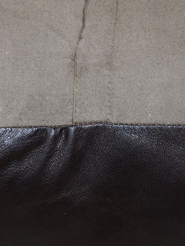 Handmade Buffalo Leather Pouf – Multiple Sizes & Colors | Round or Square | Filled