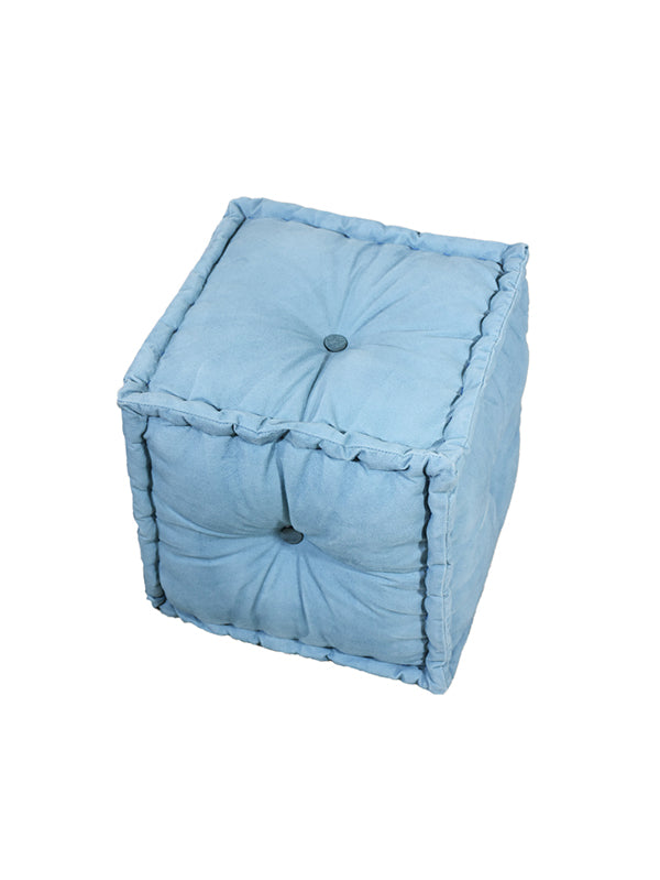 Celeste Cube Canvas Pouf