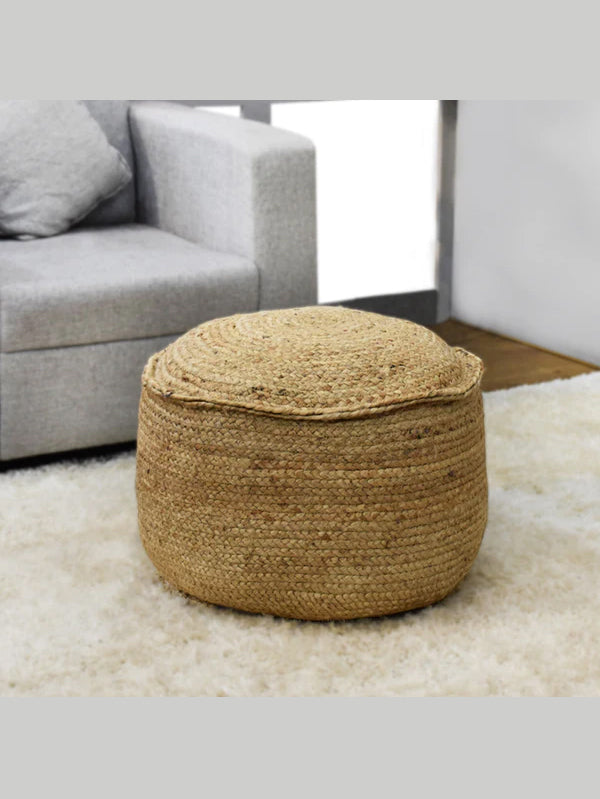 Artisanal Jute Pouf