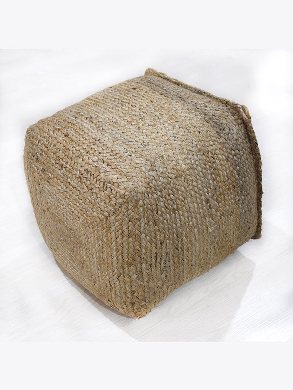 Artisanal Jute Square Pouf