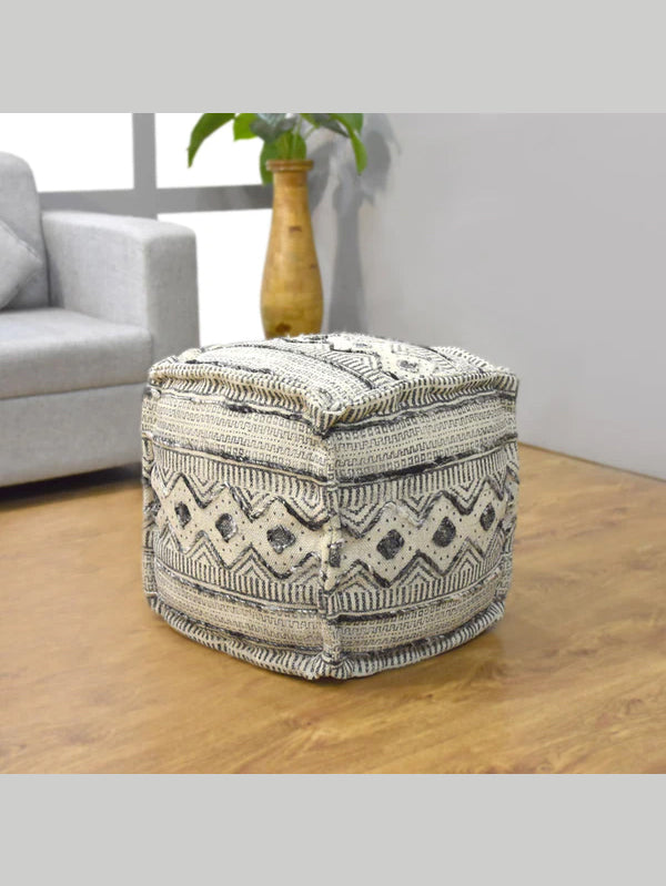 Geo-Natural Jute Pouf