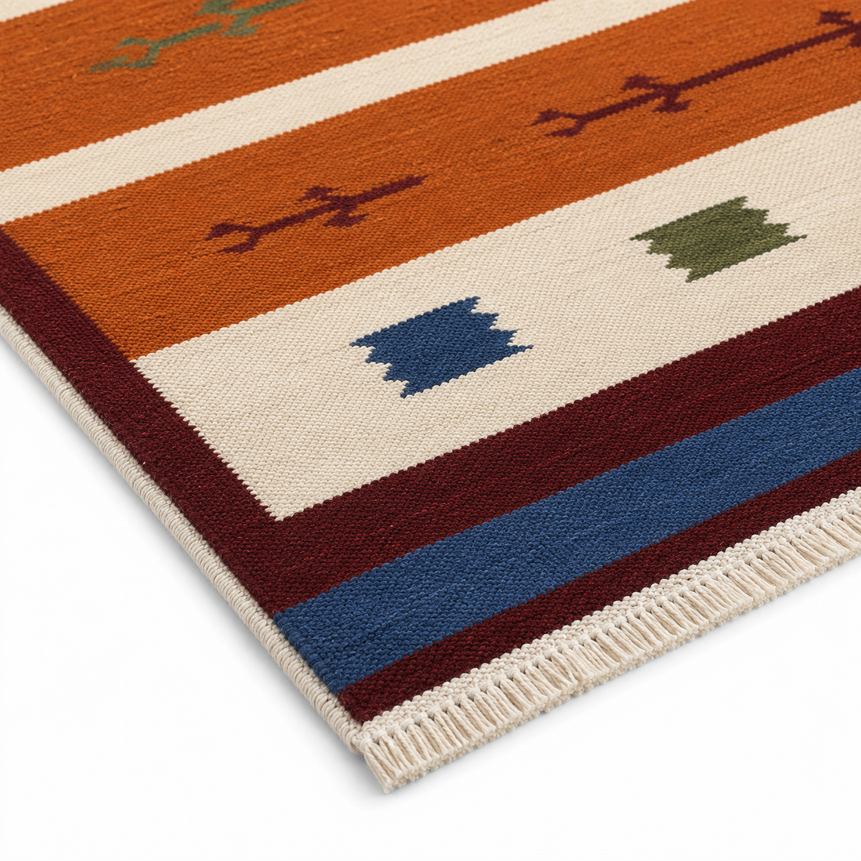 Aether Hand Woven Flat Weave Kilim Wool Area Rug