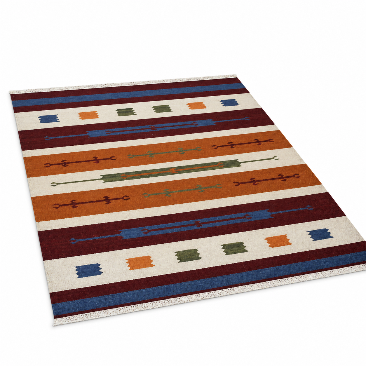 Aether Hand Woven Flat Weave Kilim Wool Area Rug