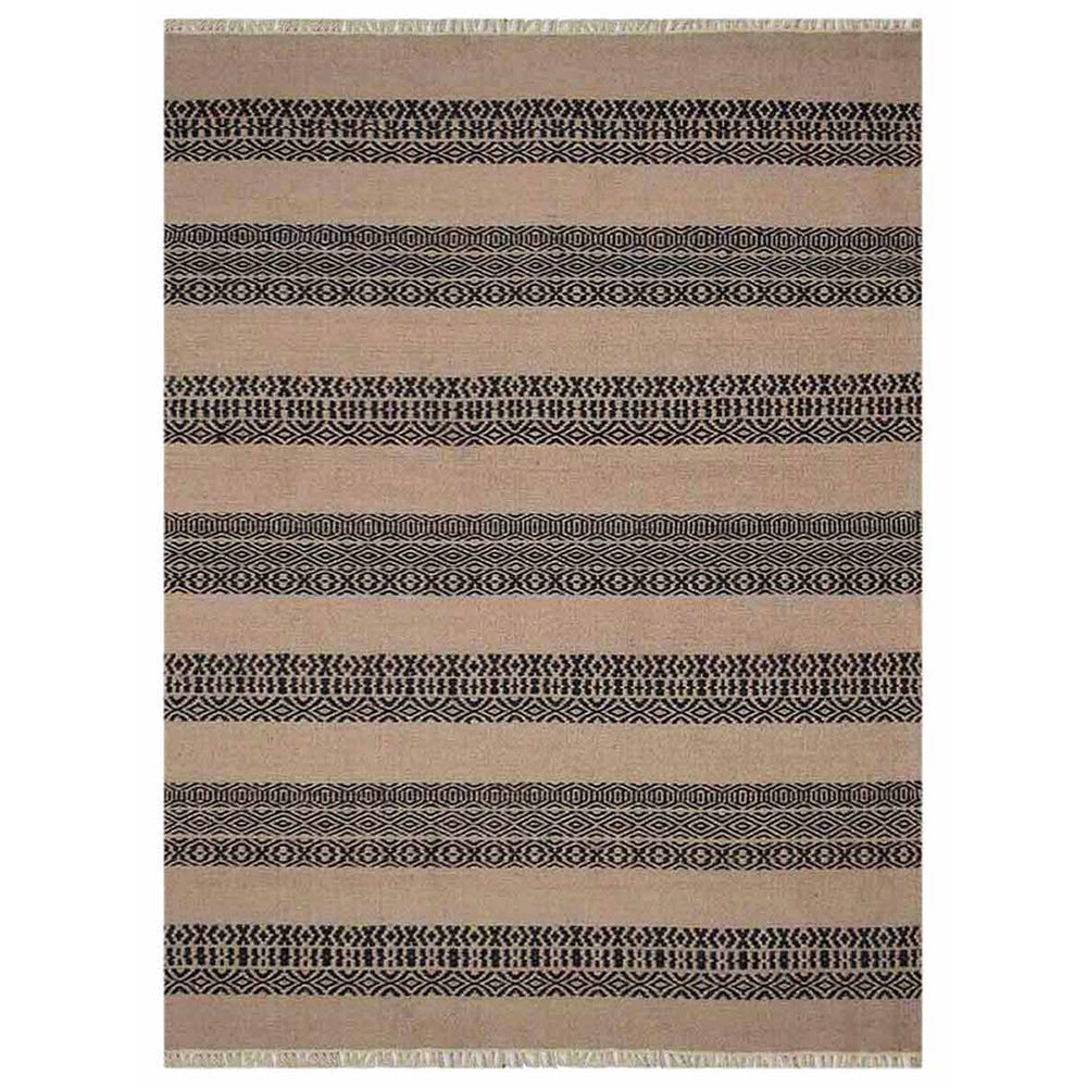 Hand Woven Flat Weave Kilim Wool Area Rug Contemporary Multicolor