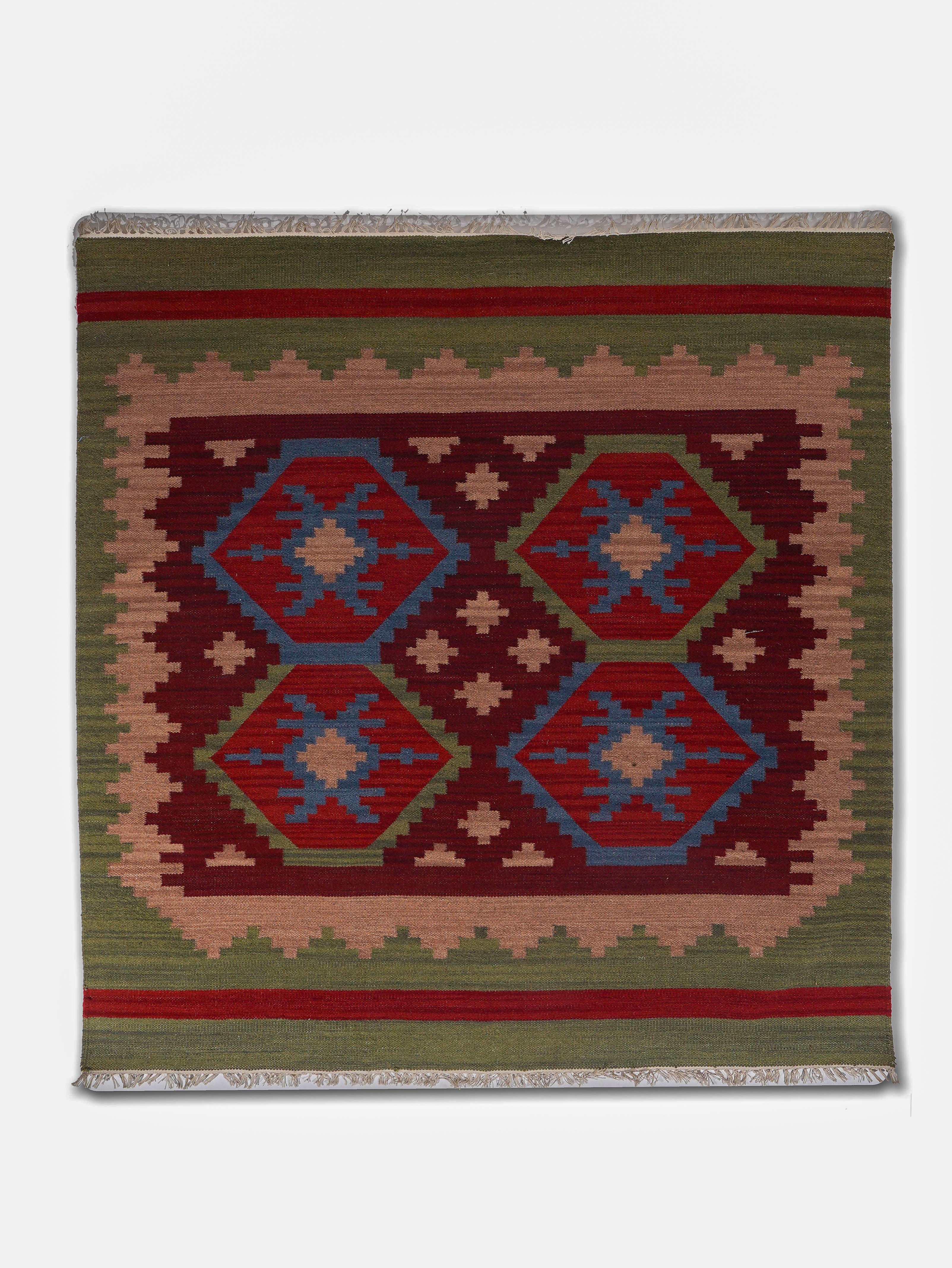 Viraasat Flat Weave Kilim Wool Rug