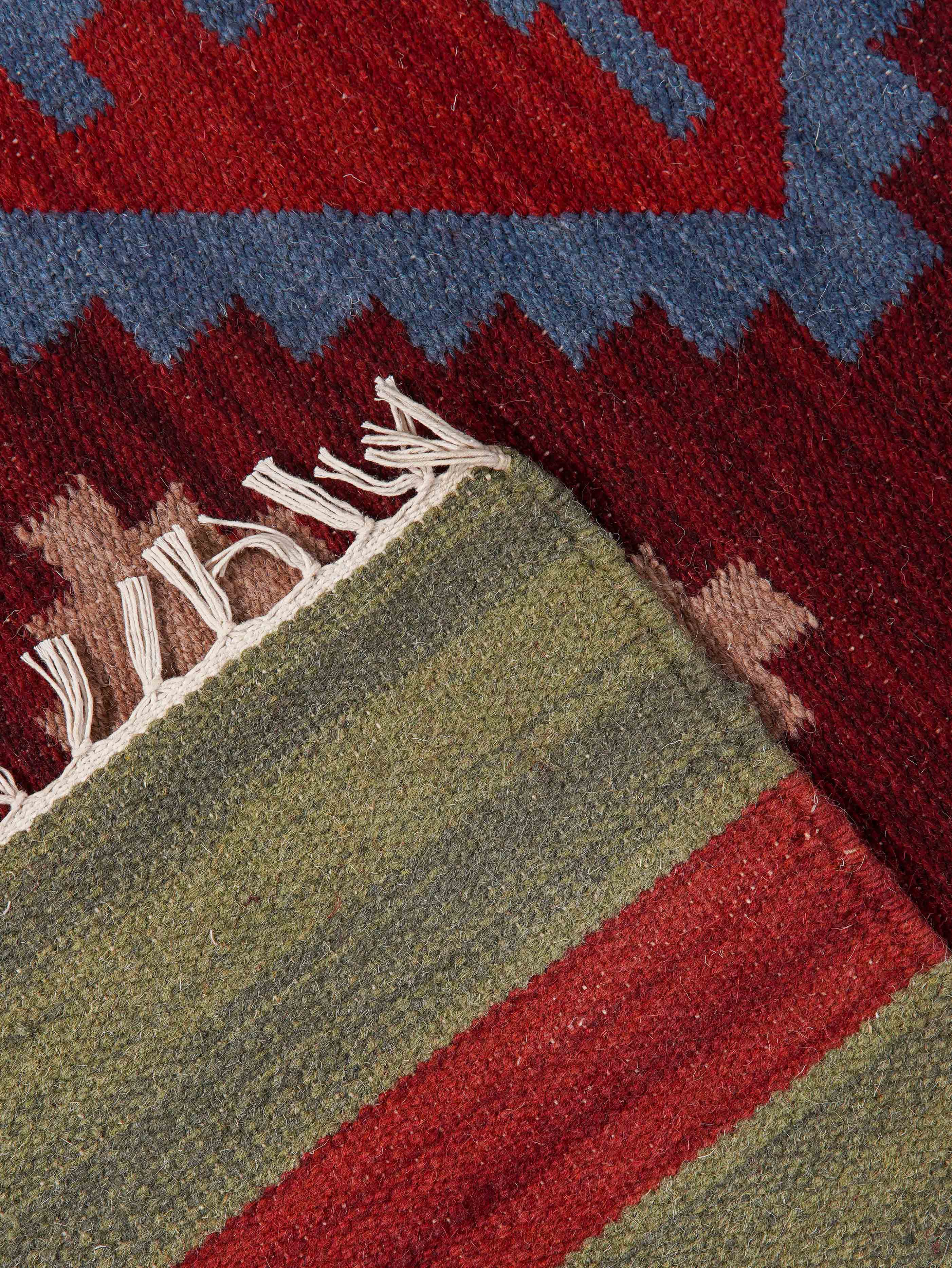 Viraasat Flat Weave Kilim Wool Rug