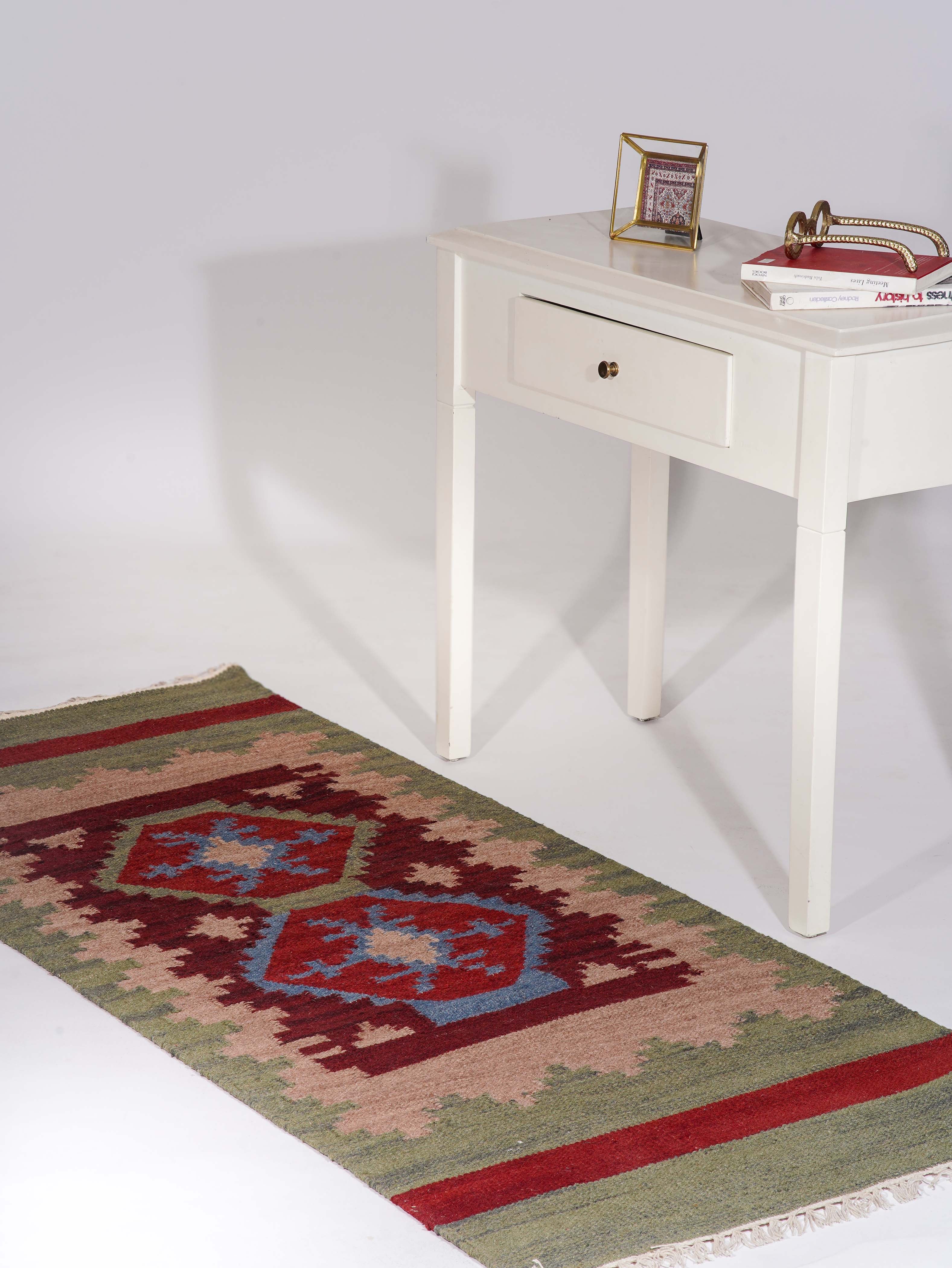 Viraasat Flat Weave Kilim Wool Rug